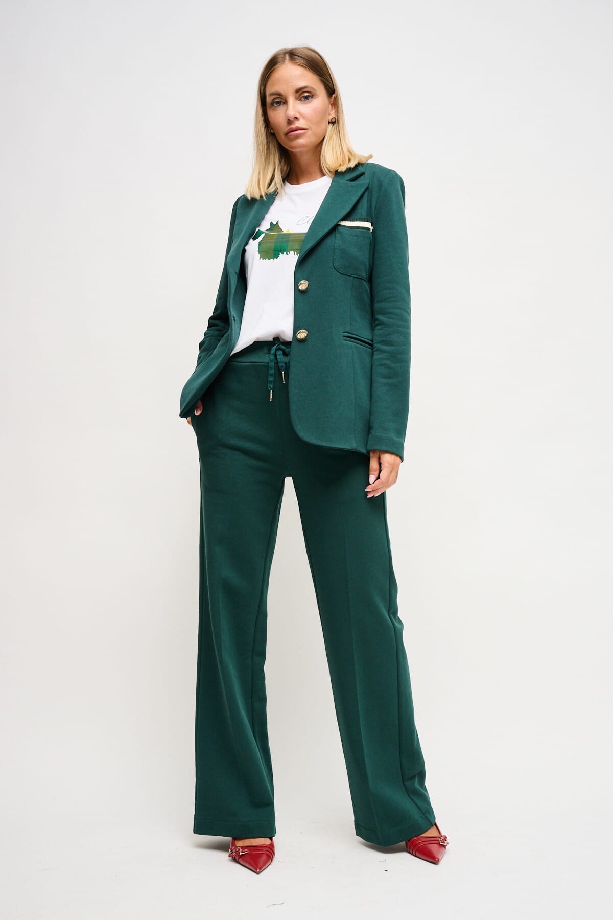 Pantalone Palazzo In Felpa Con Coulisse In Vita Maryley