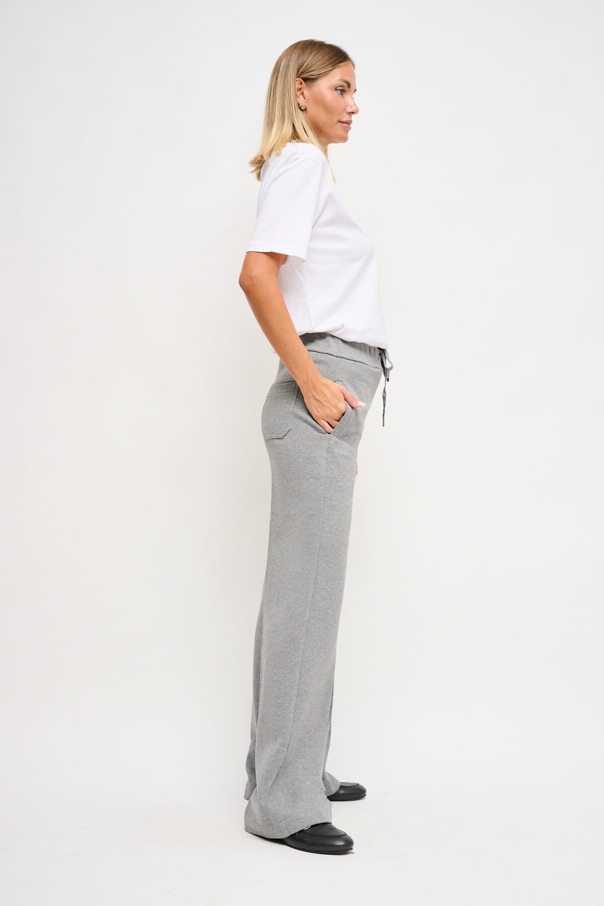 Pantalone Palazzo In Felpa Con Coulisse In Vita Maryley