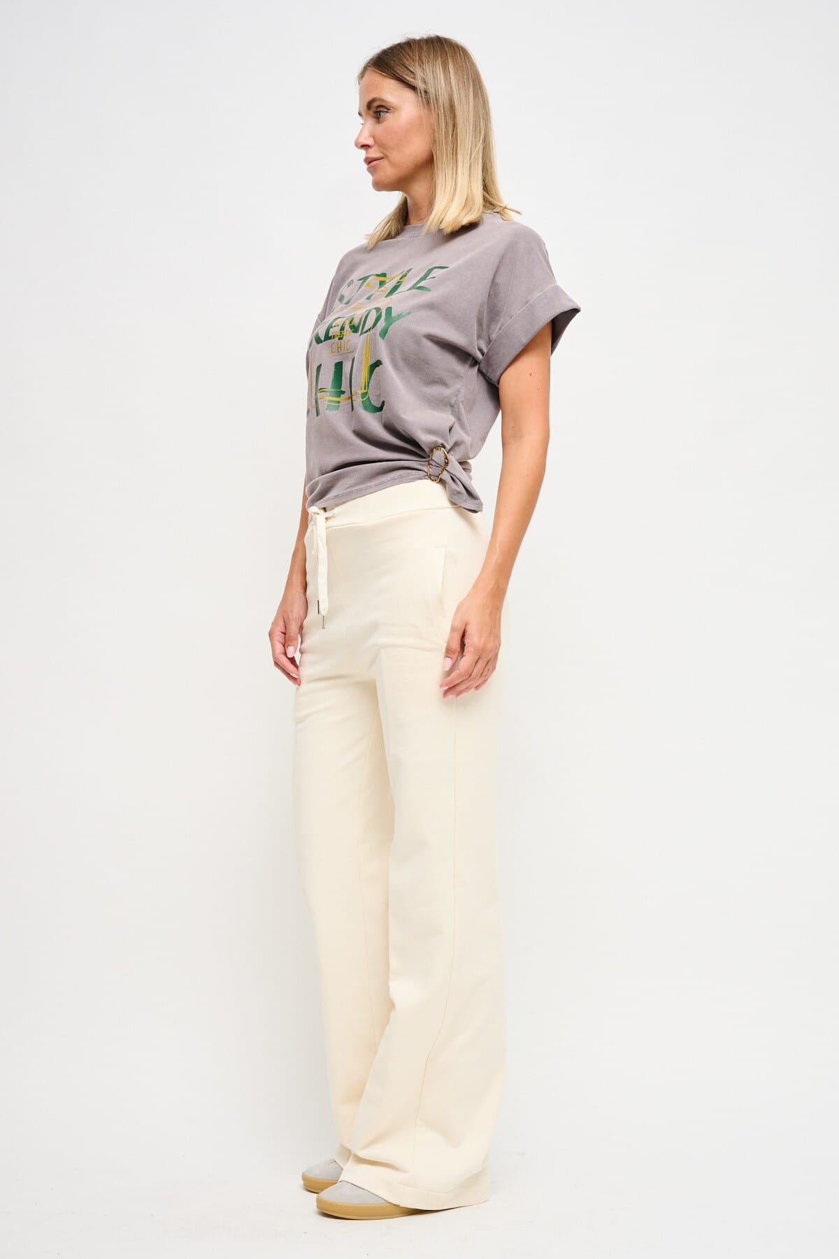 Pantalone Palazzo In Felpa Con Coulisse In Vita Maryley