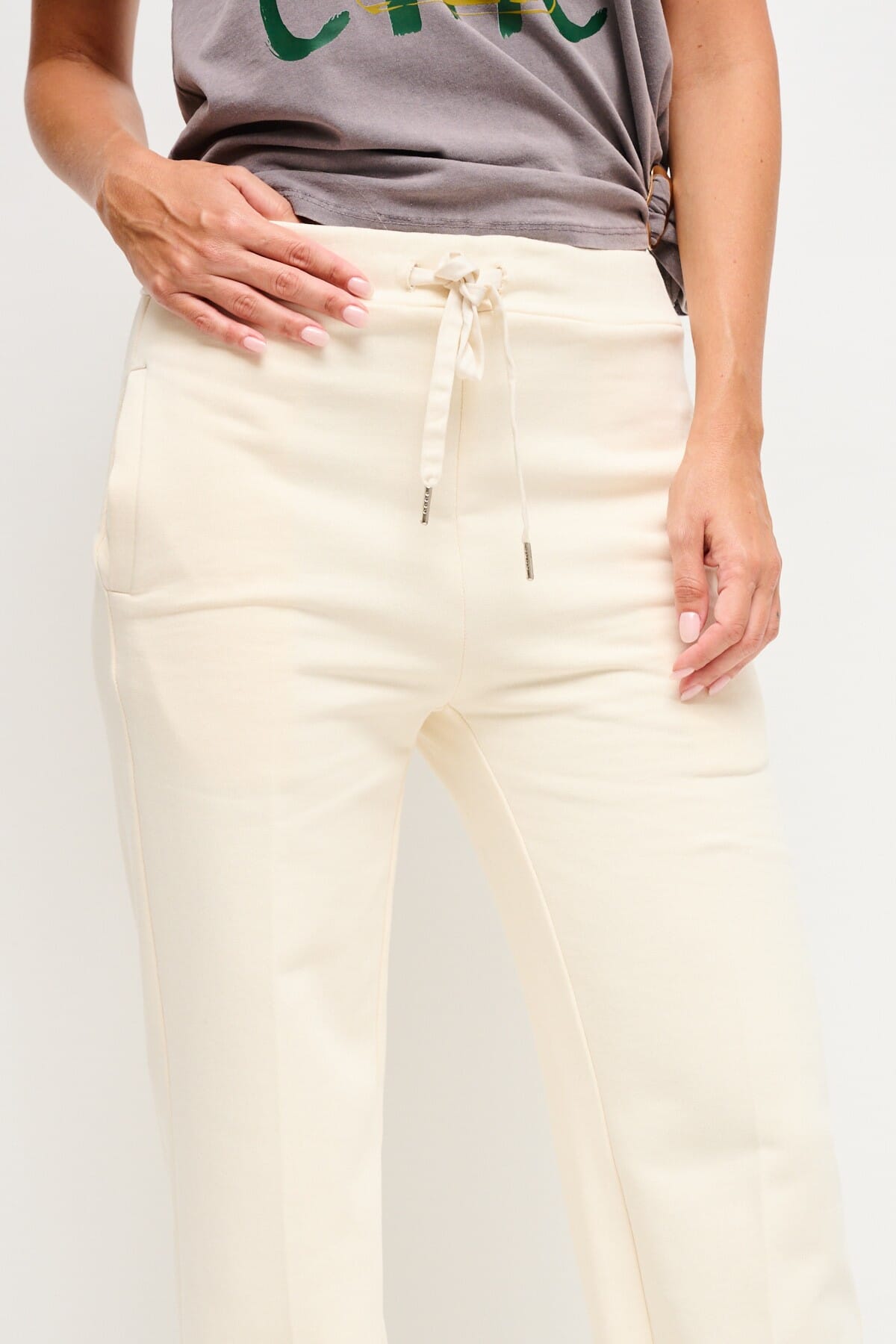 Pantalone Palazzo In Felpa Con Coulisse In Vita Maryley