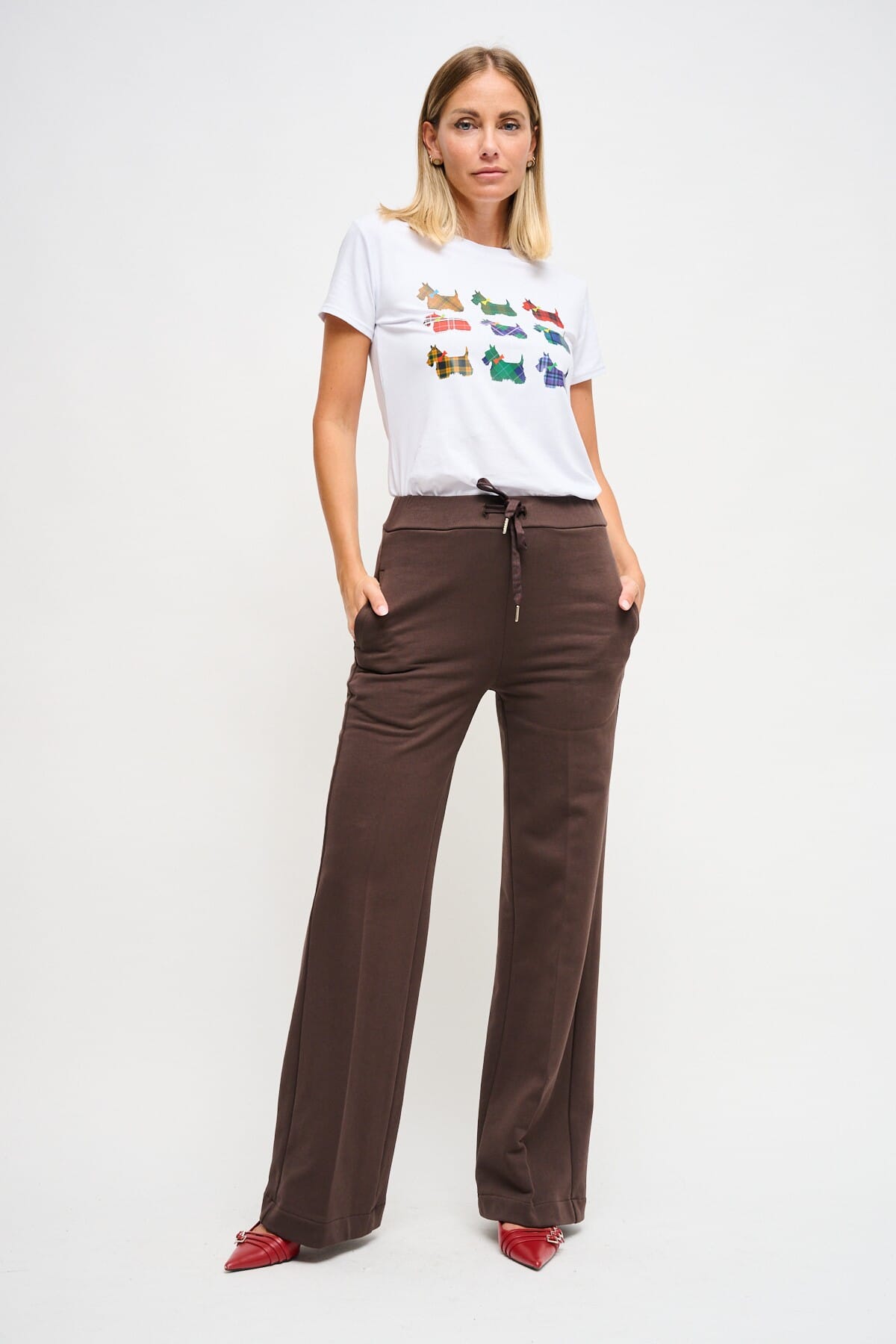 Pantalone Palazzo In Felpa Con Coulisse In Vita Maryley