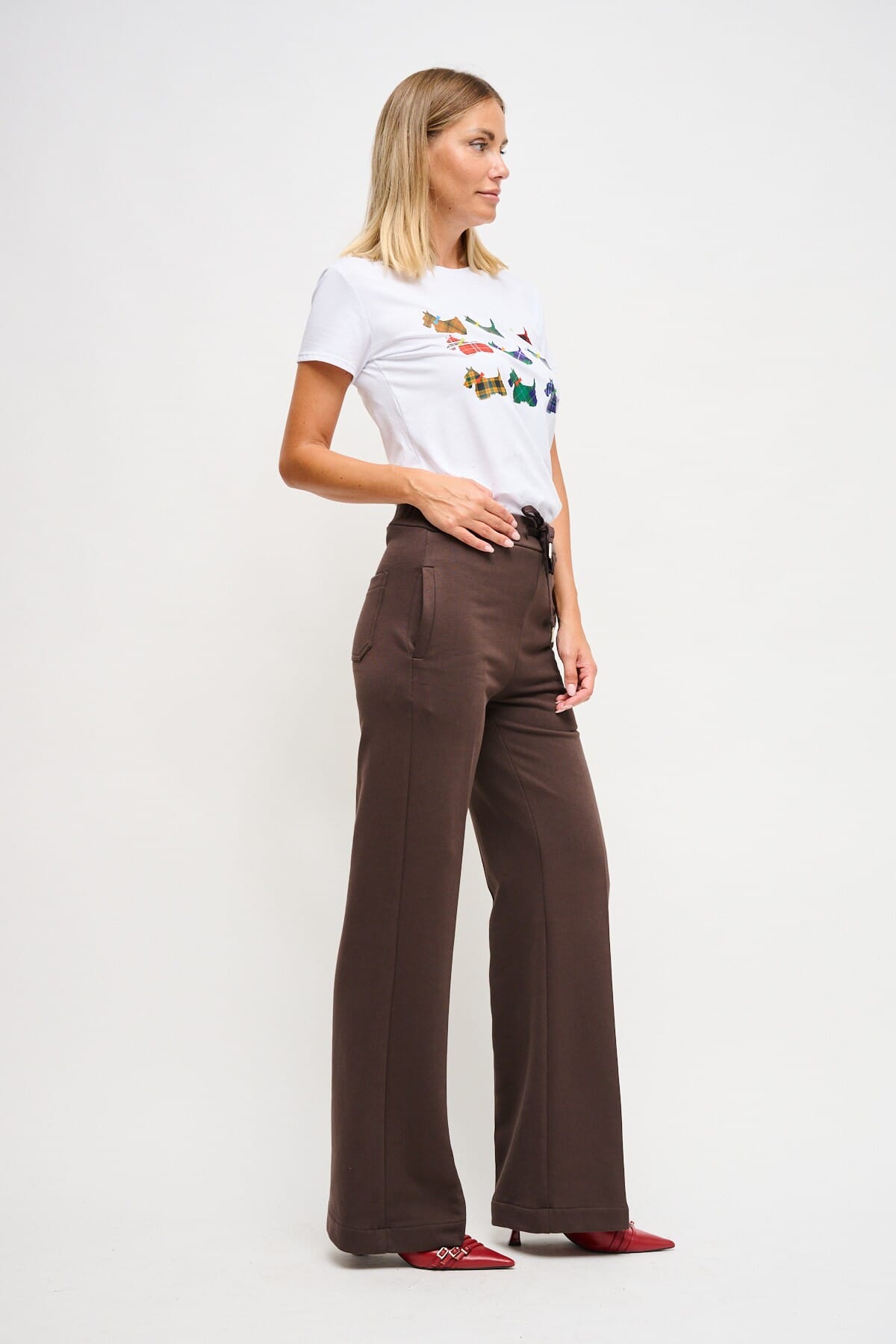 Pantalone Palazzo In Felpa Con Coulisse In Vita Maryley
