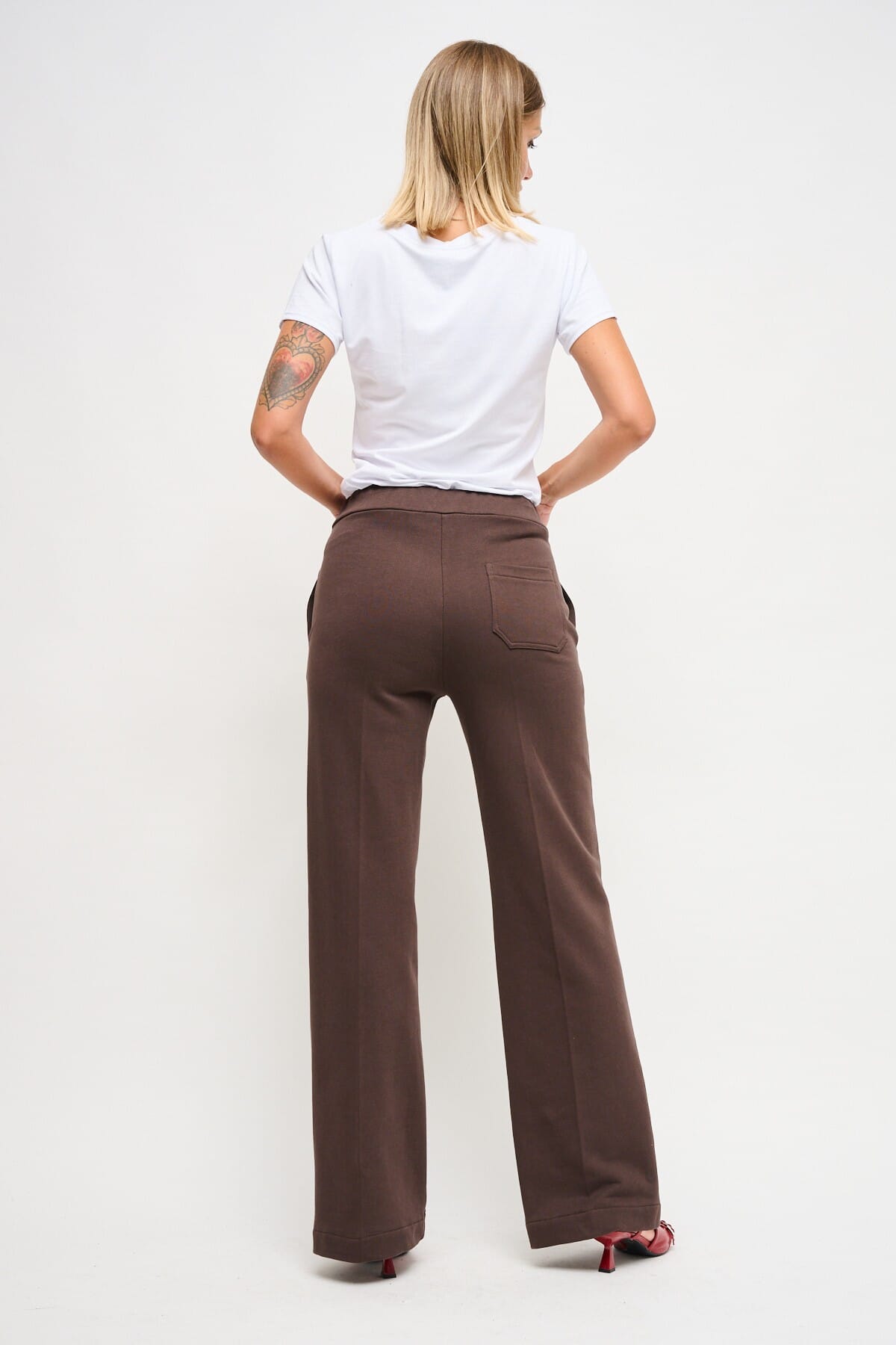 Pantalone Palazzo In Felpa Con Coulisse In Vita Maryley
