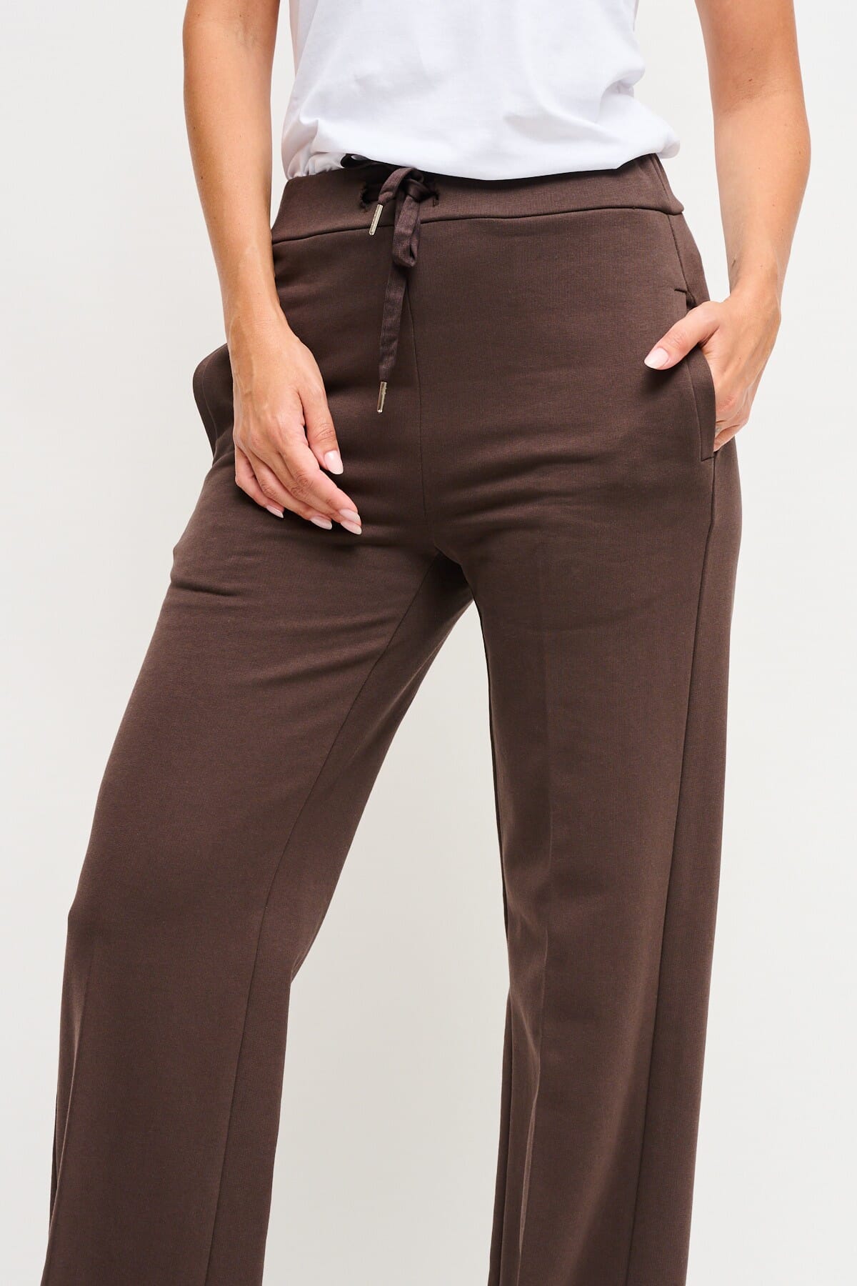 Pantalone Palazzo In Felpa Con Coulisse In Vita Maryley