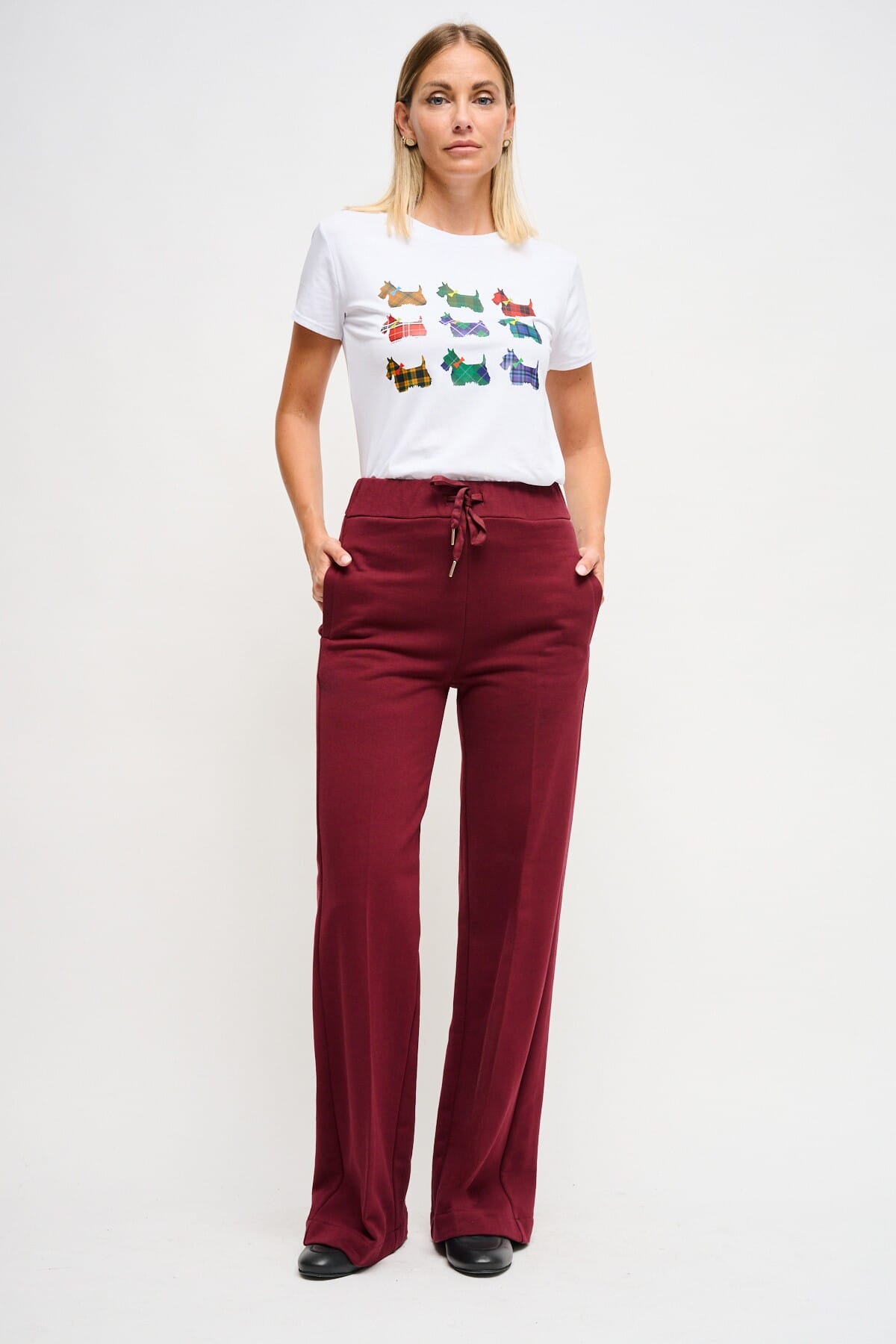 Pantalone Palazzo In Felpa Con Coulisse In Vita Maryley