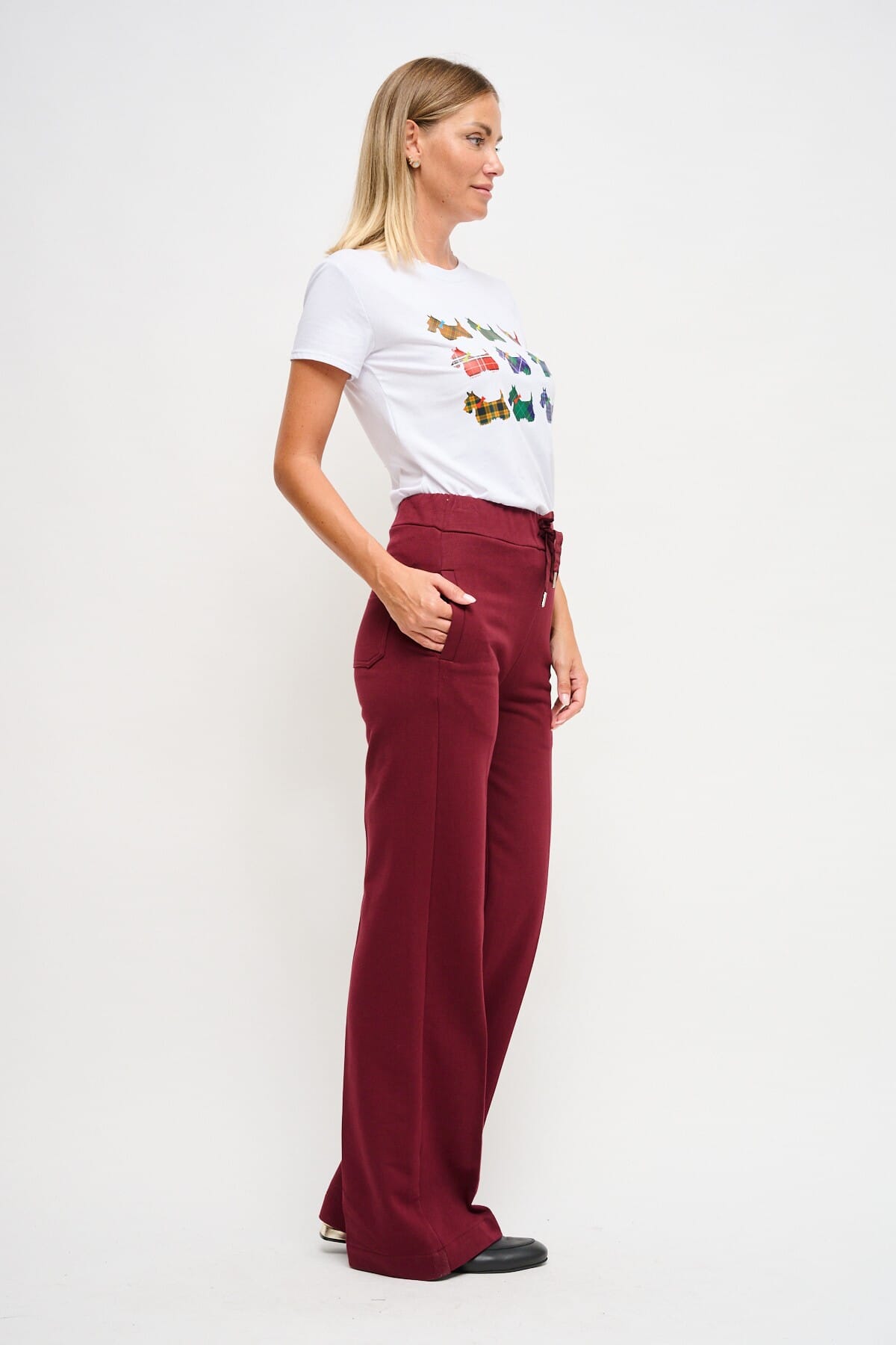 Pantalone Palazzo In Felpa Con Coulisse In Vita Maryley
