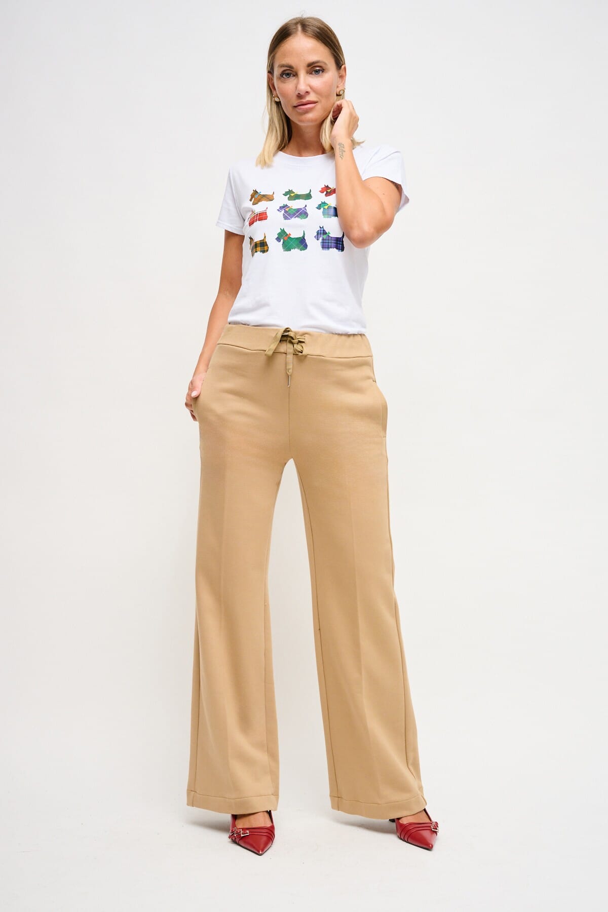 Pantalone Palazzo In Felpa Con Coulisse In Vita Maryley