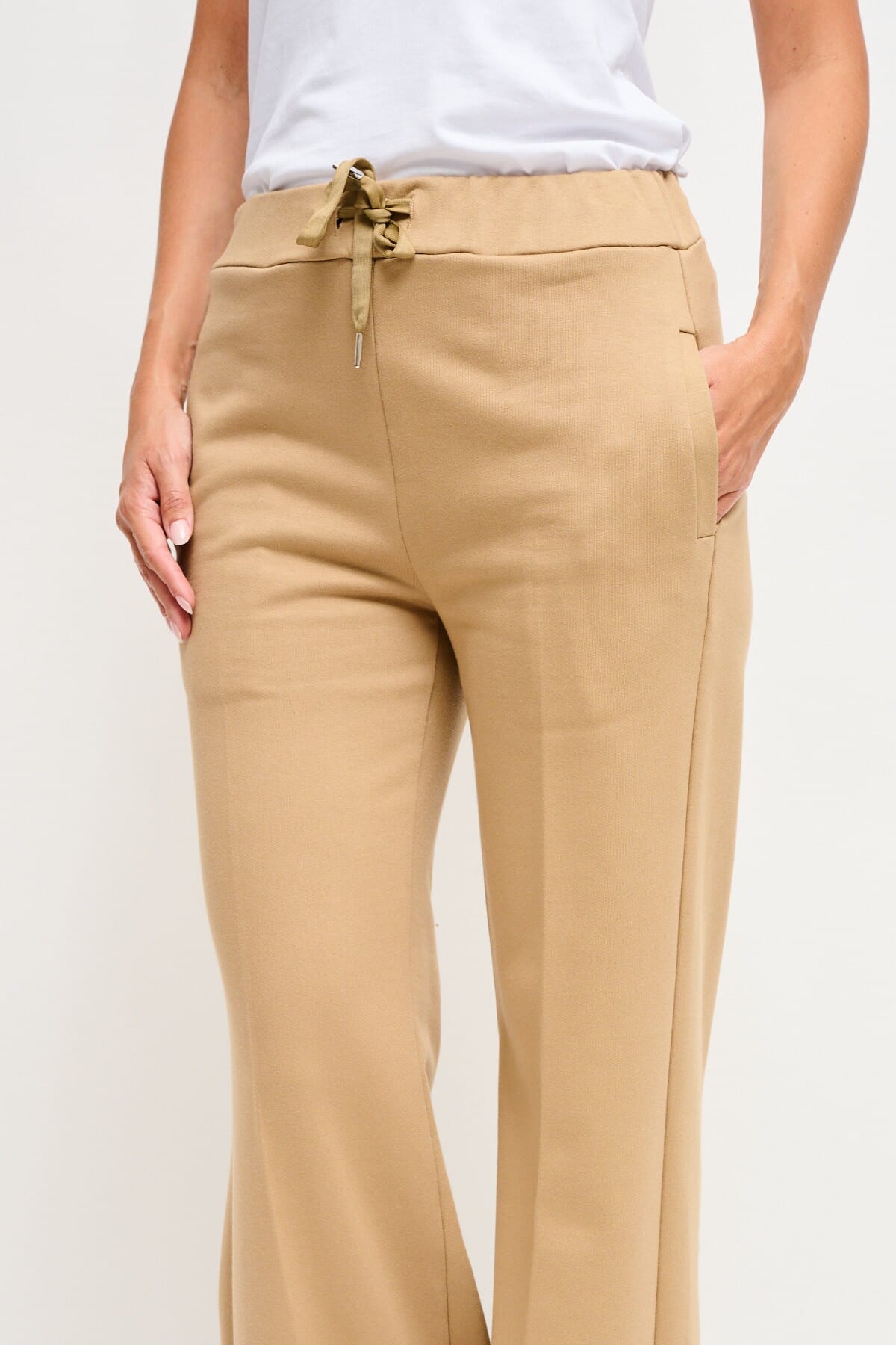 Pantalone Palazzo In Felpa Con Coulisse In Vita Maryley