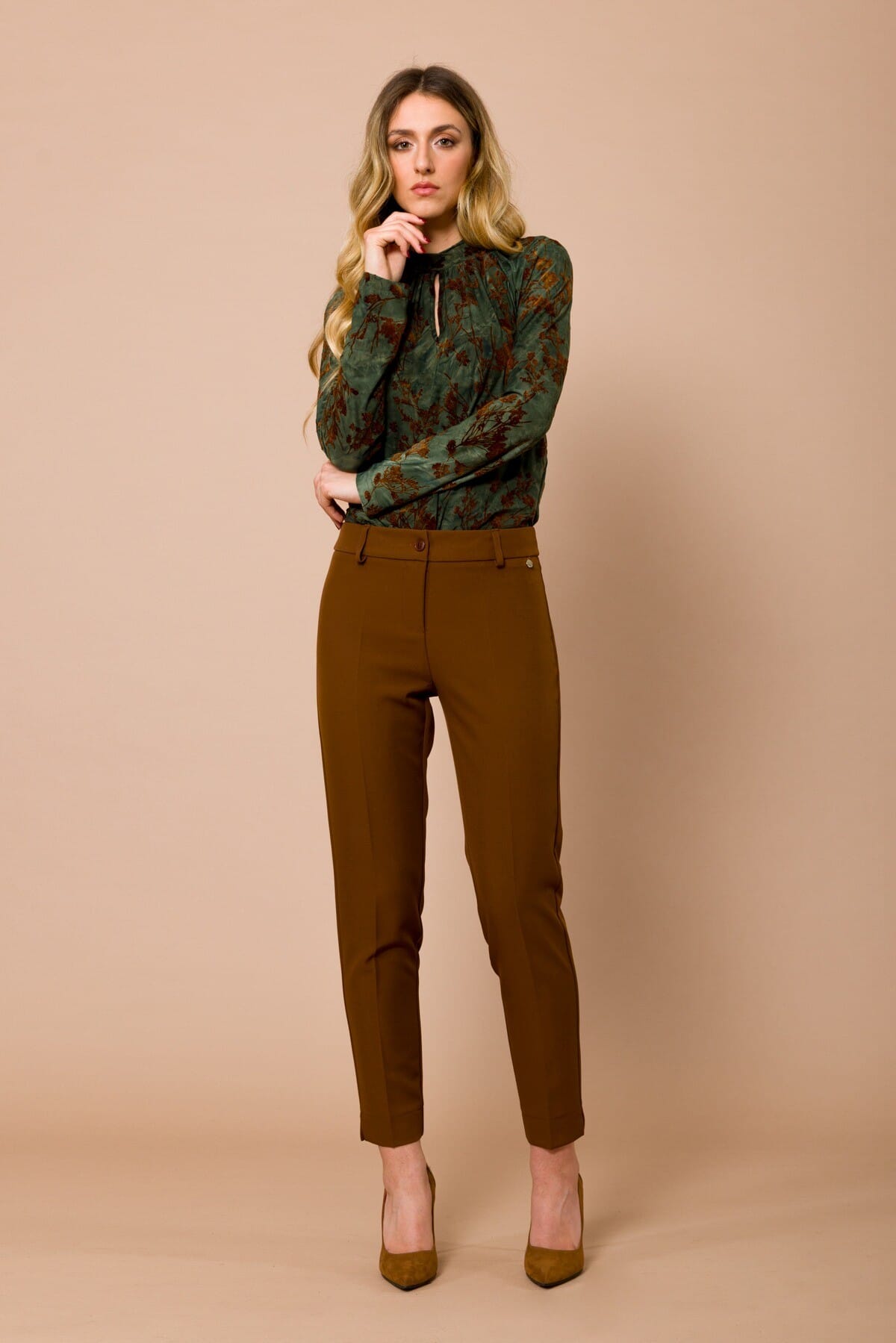 Maryley Cigarette Breeches with Bottom Slit