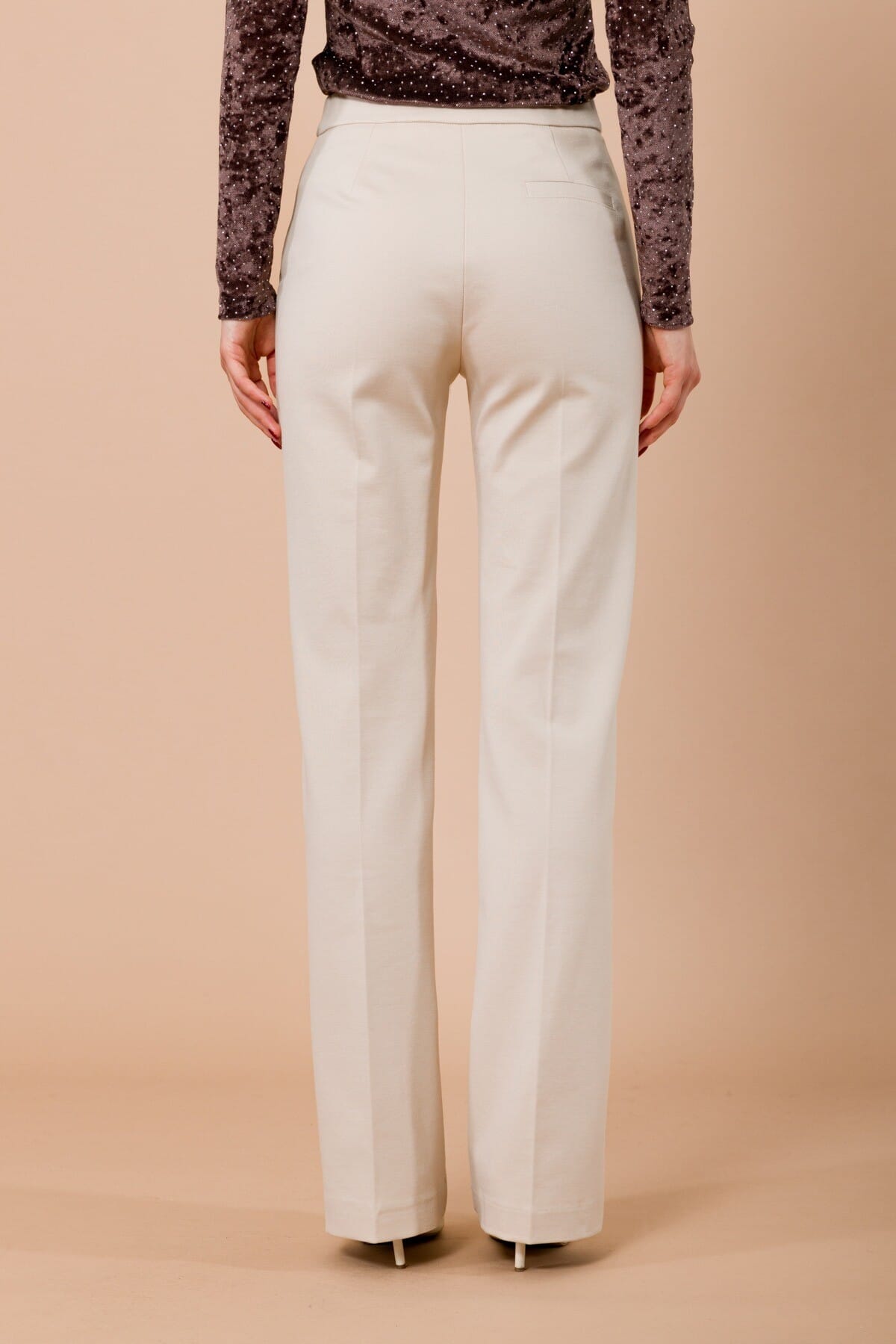 Pantalone In Punto Milano Palazzo Con Tasche Alla Francese Maryley