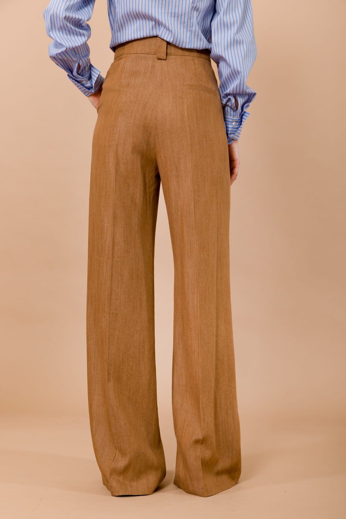 Pantalone Palazzo Con Passanti E Tasche Alla Francese Maryley