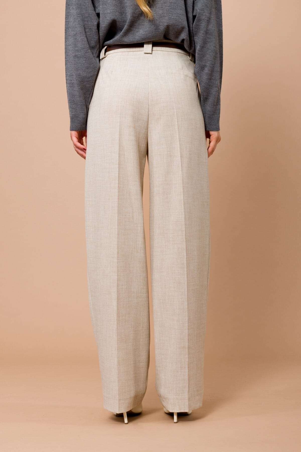 Pantalone Dritto Con Cintura In Vita Maryley