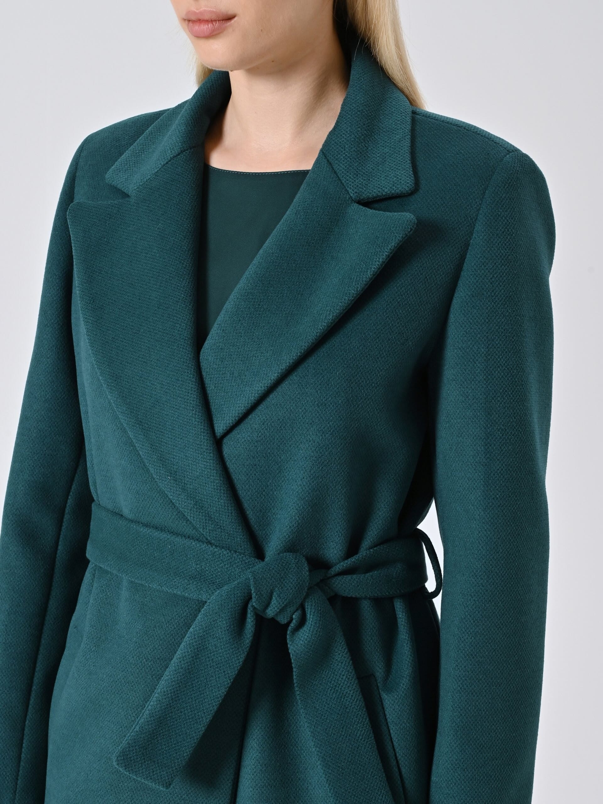 Manteau long en velours avec ceinture coordonnée Rinascimento