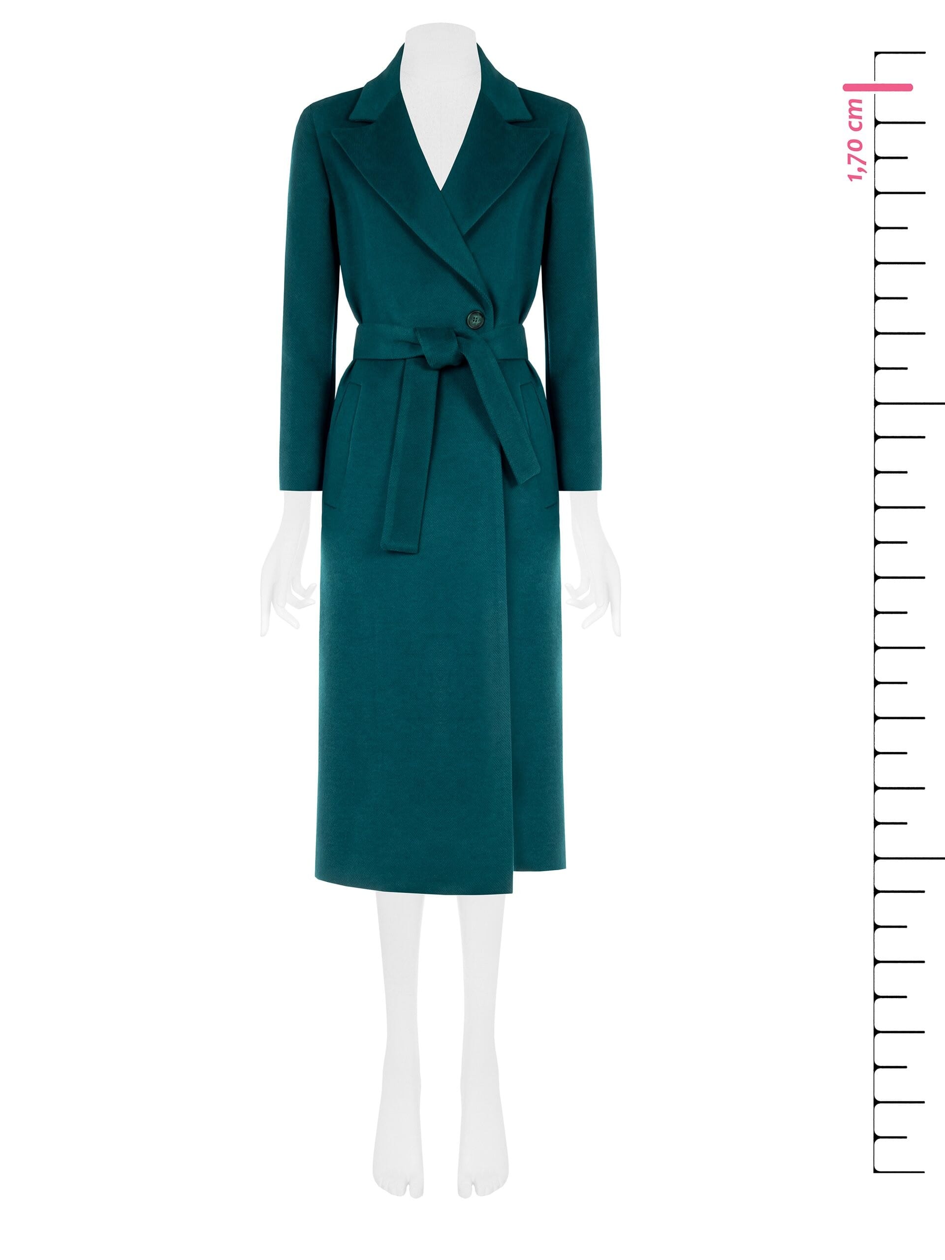 Manteau long en velours avec ceinture coordonnée Rinascimento