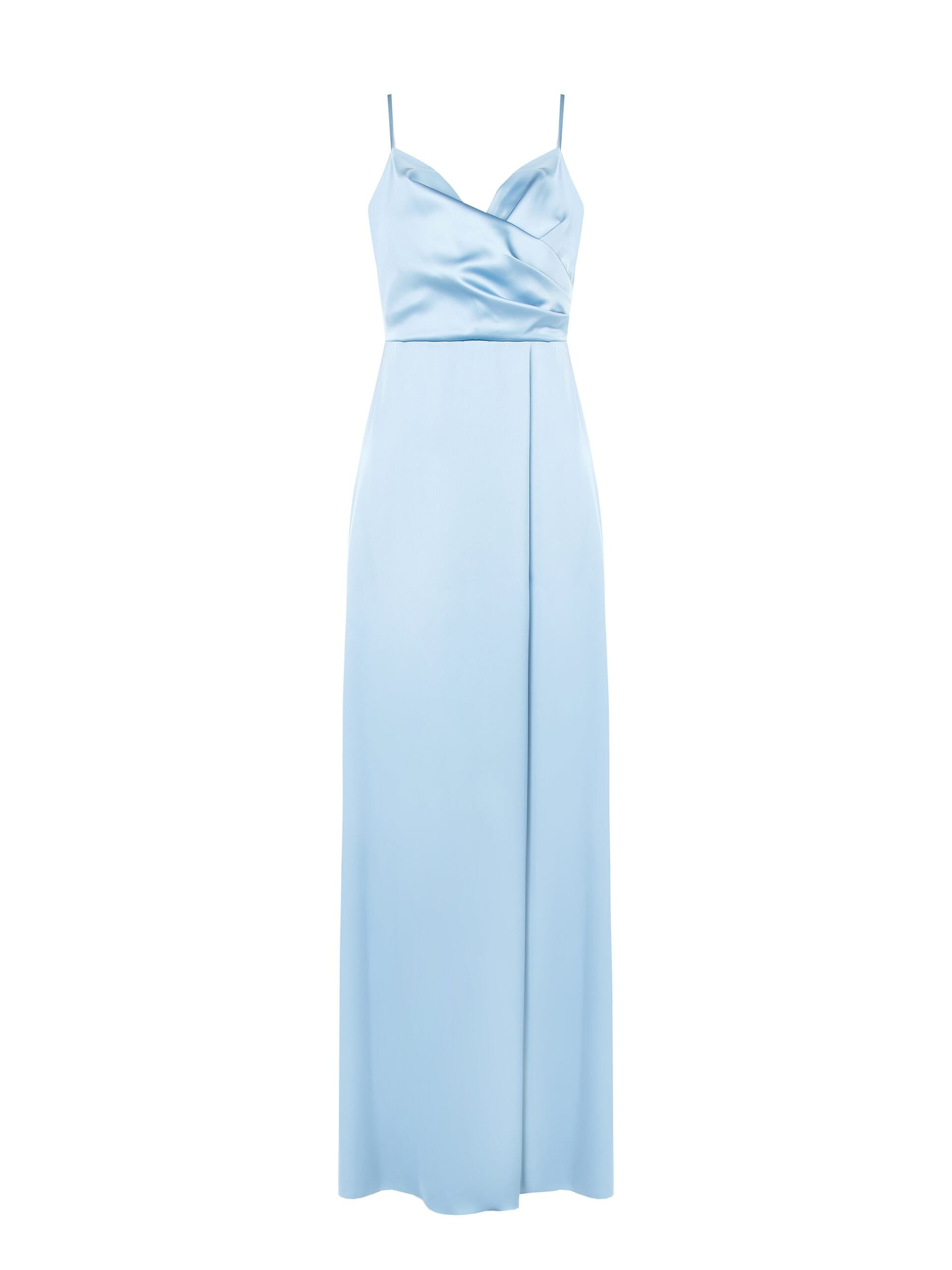 Robe longue en satin avec encolure drapée Rinascimento