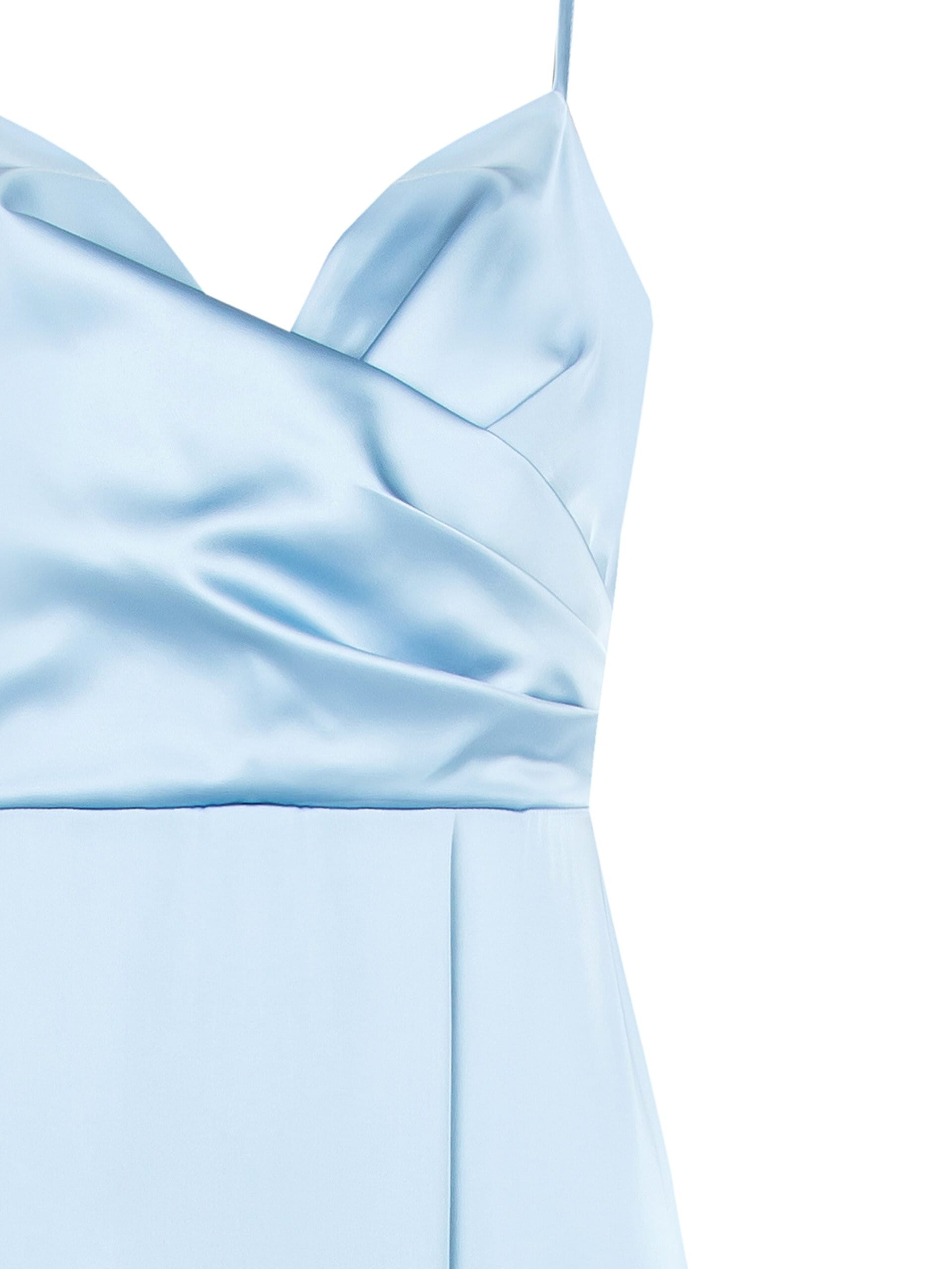 Robe longue en satin avec encolure drapée Rinascimento