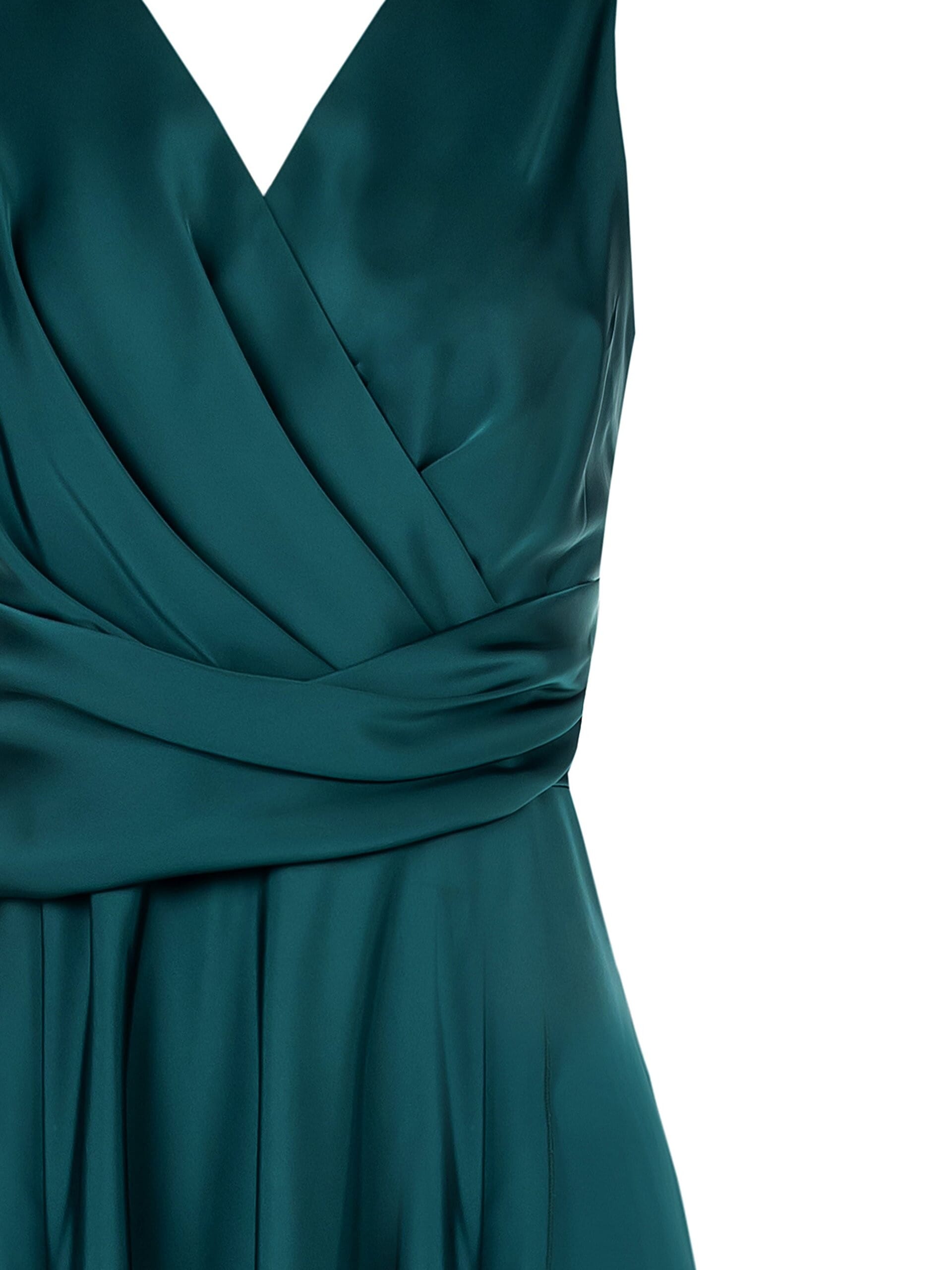 Rinascimento - Robe longue en satin à col V croisé