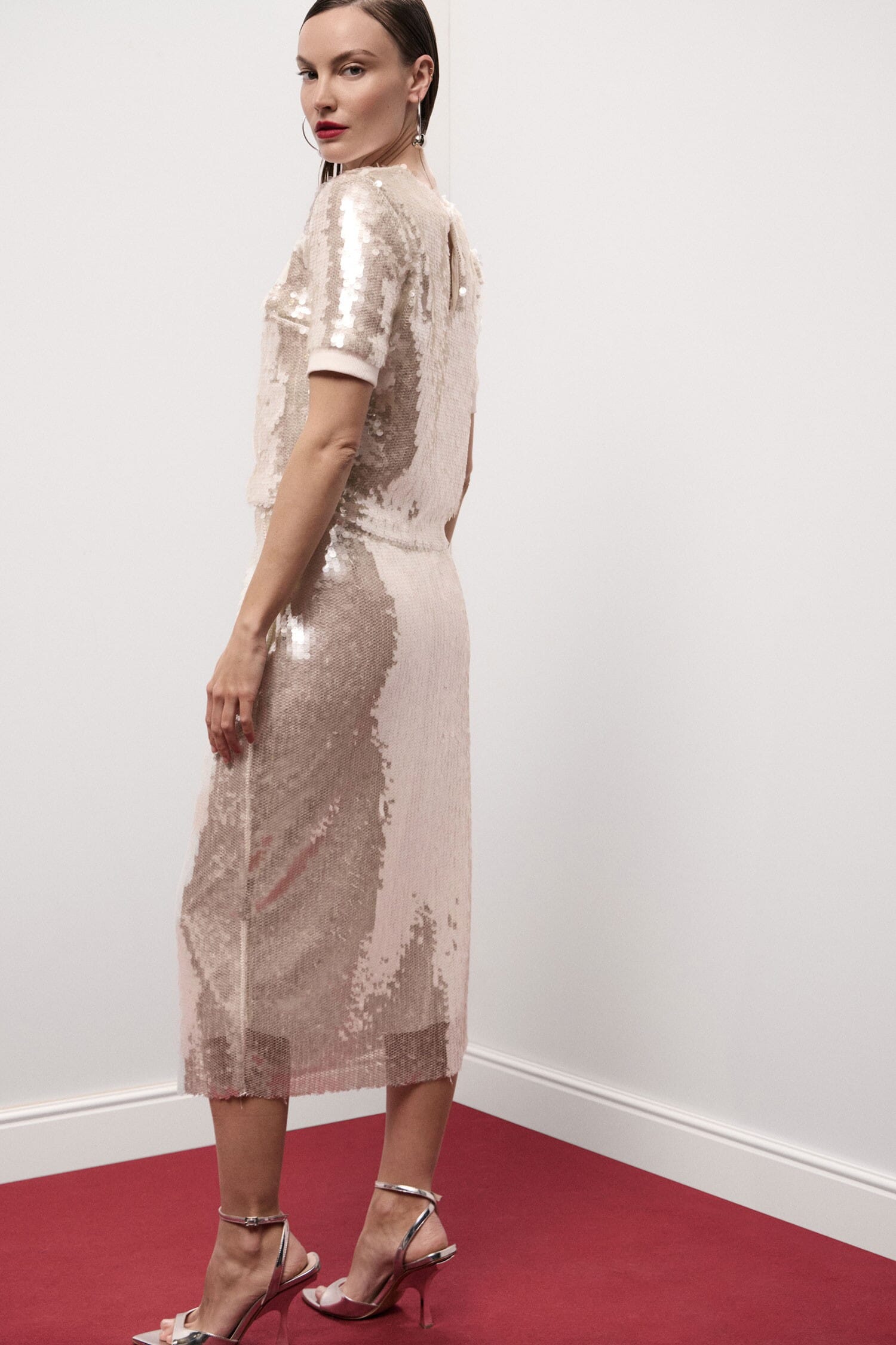 Gonna Midi Paillettes Vita Alta Dixie