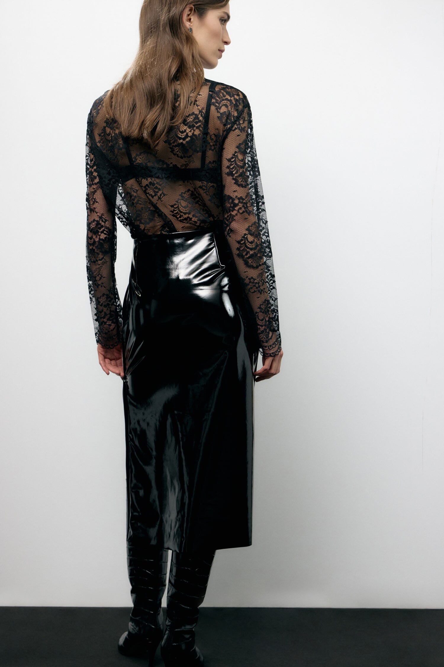 Gonna Midi Vita Alta Con Spacco Laterale Dixie