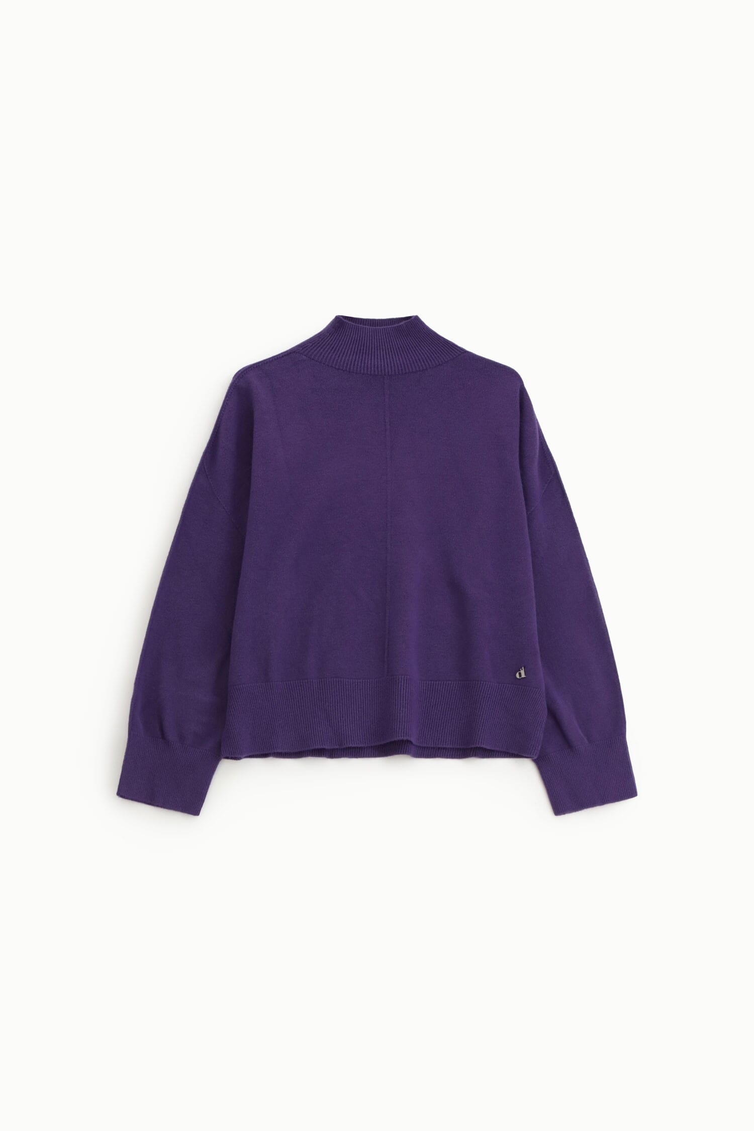 Maglia Dolcevita Con Maniche Ampie E Bordo A Costine Dixie