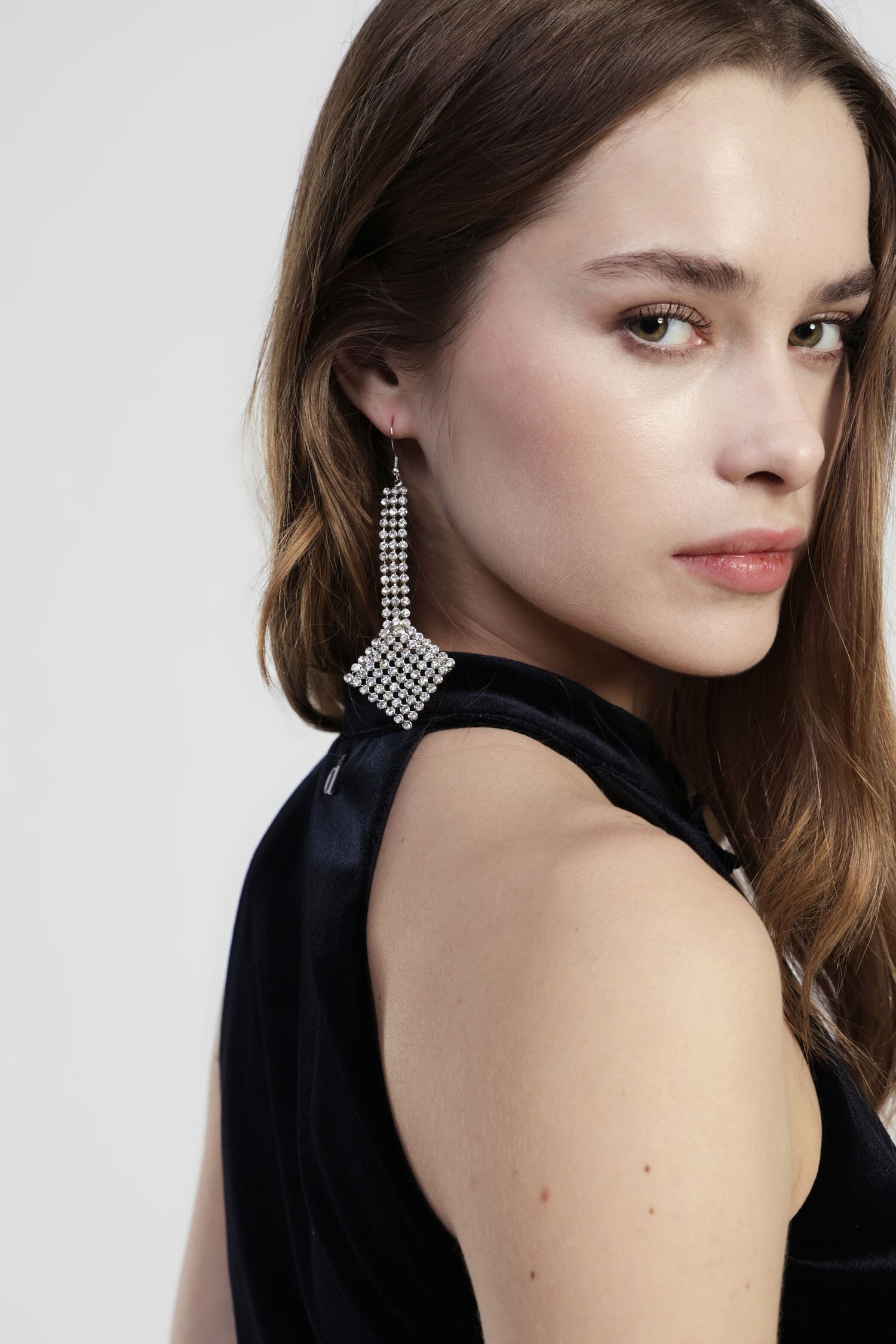 Orecchini Pendenti Con Cristalli Geometrici Dixie