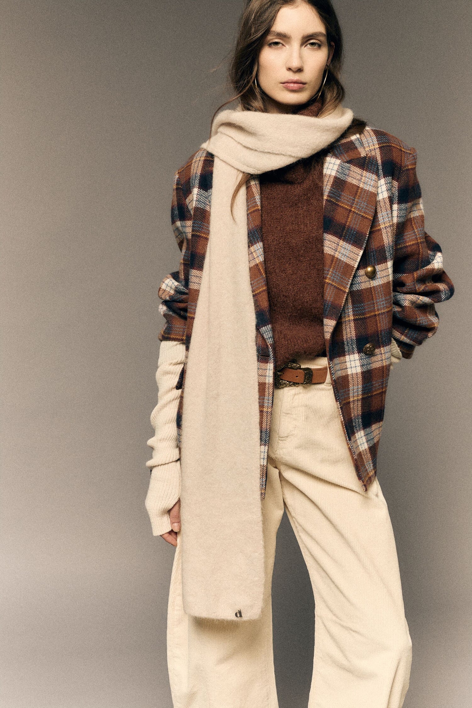 Sciarpa Con Lavorazione Rasata E Dettaglio Laterale Dixie