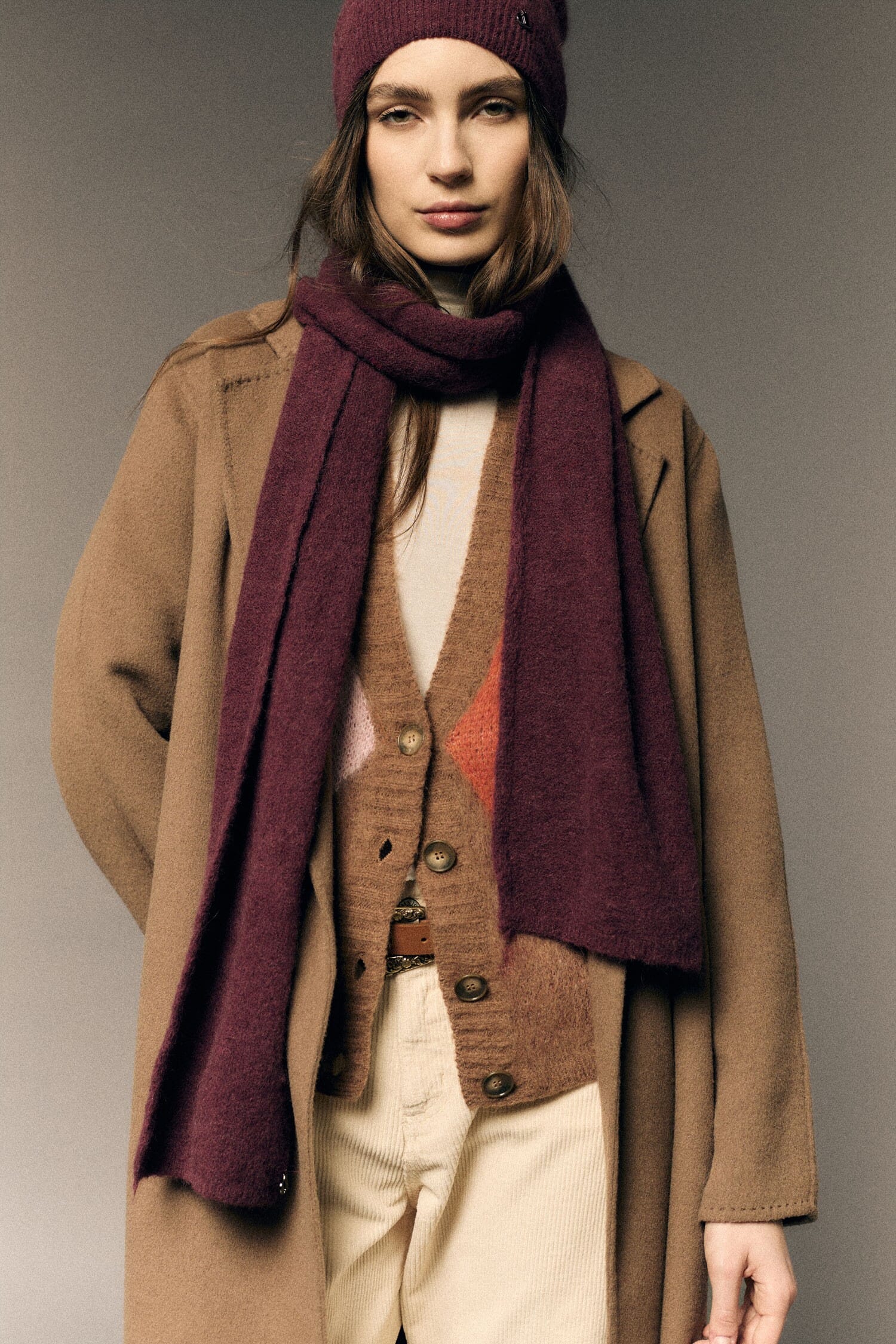 Sciarpa Con Lavorazione Rasata E Dettaglio Laterale Dixie