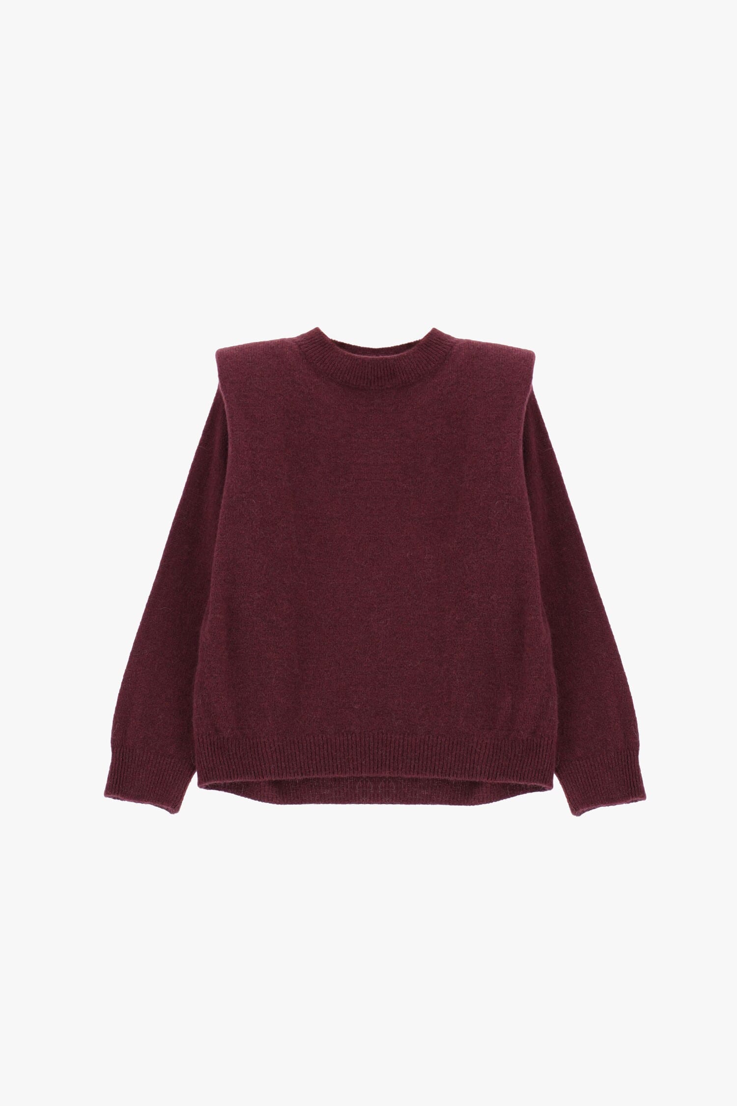 Crew Neck Sweater With Structured Shoulders Dixie