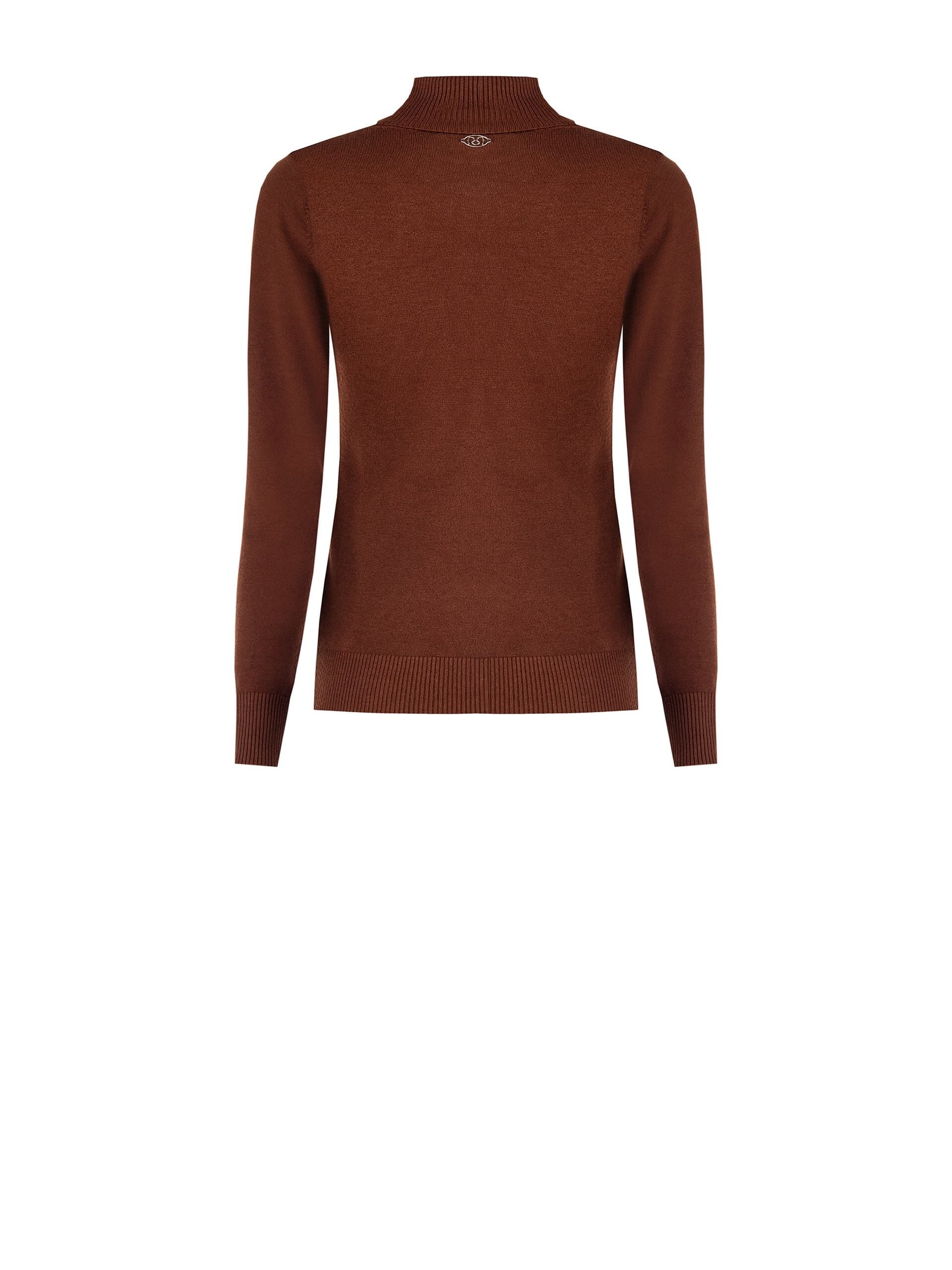 Maglione Dolcevita Con Inserto In Tulle Effetto Scollo a Cuore Rinascimento