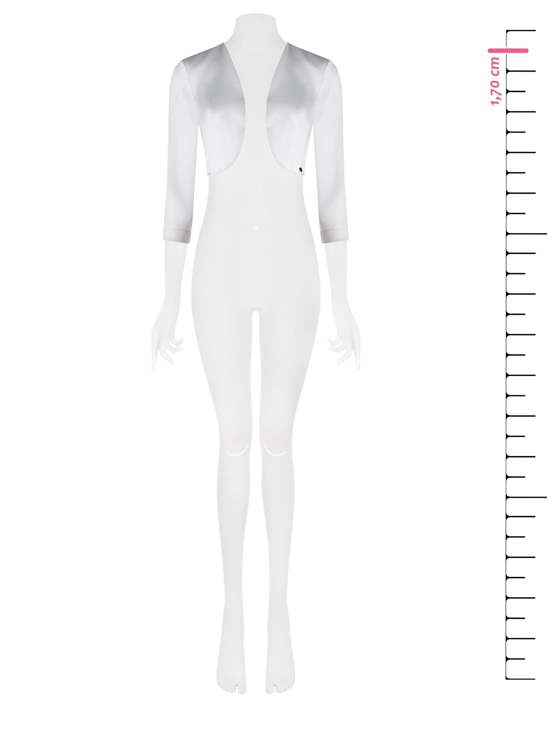 Boléro à bretelles ouvert en satin Rinascimento