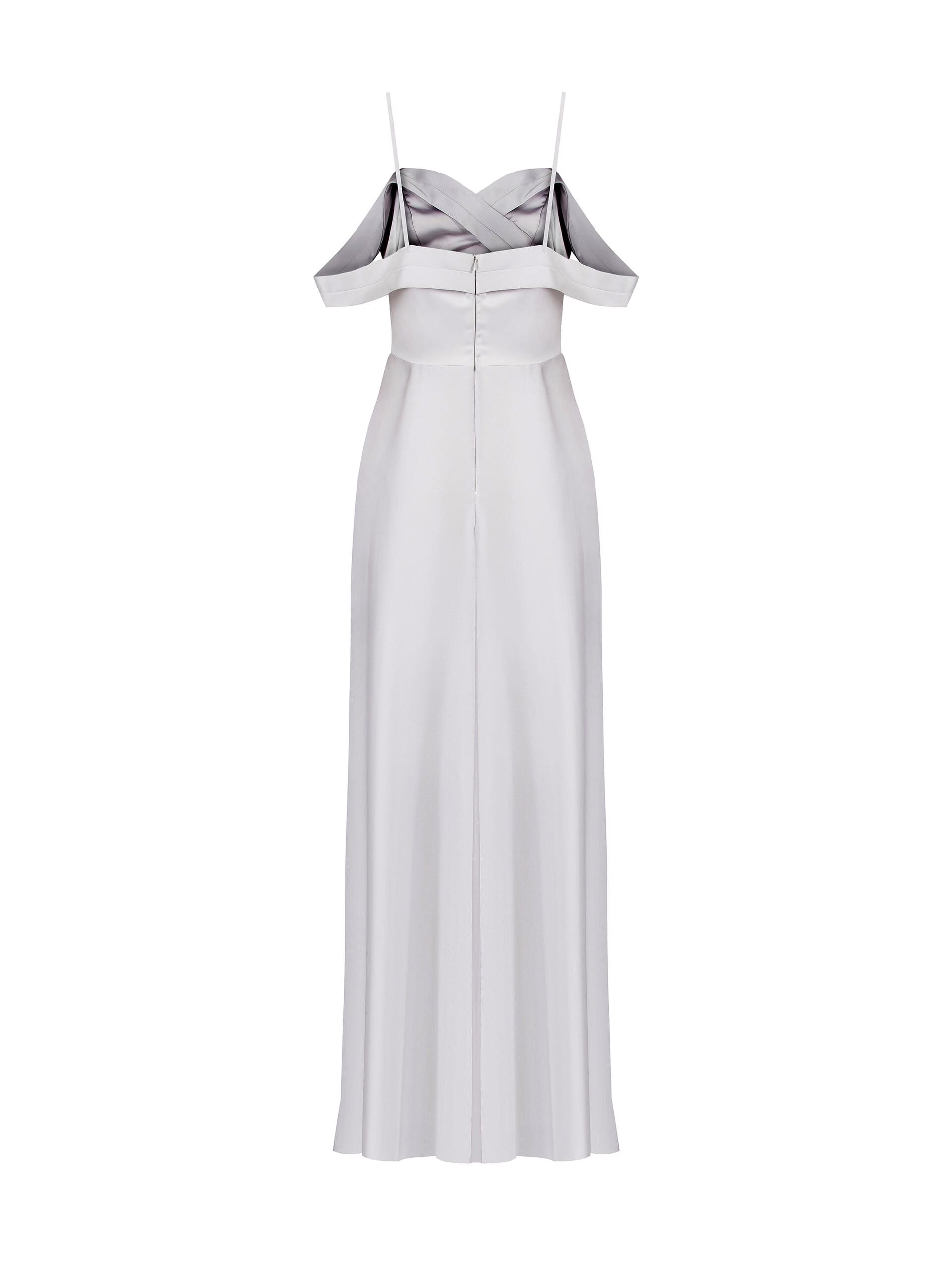 Abito Lungo A Ruota In Raso Rinascimento