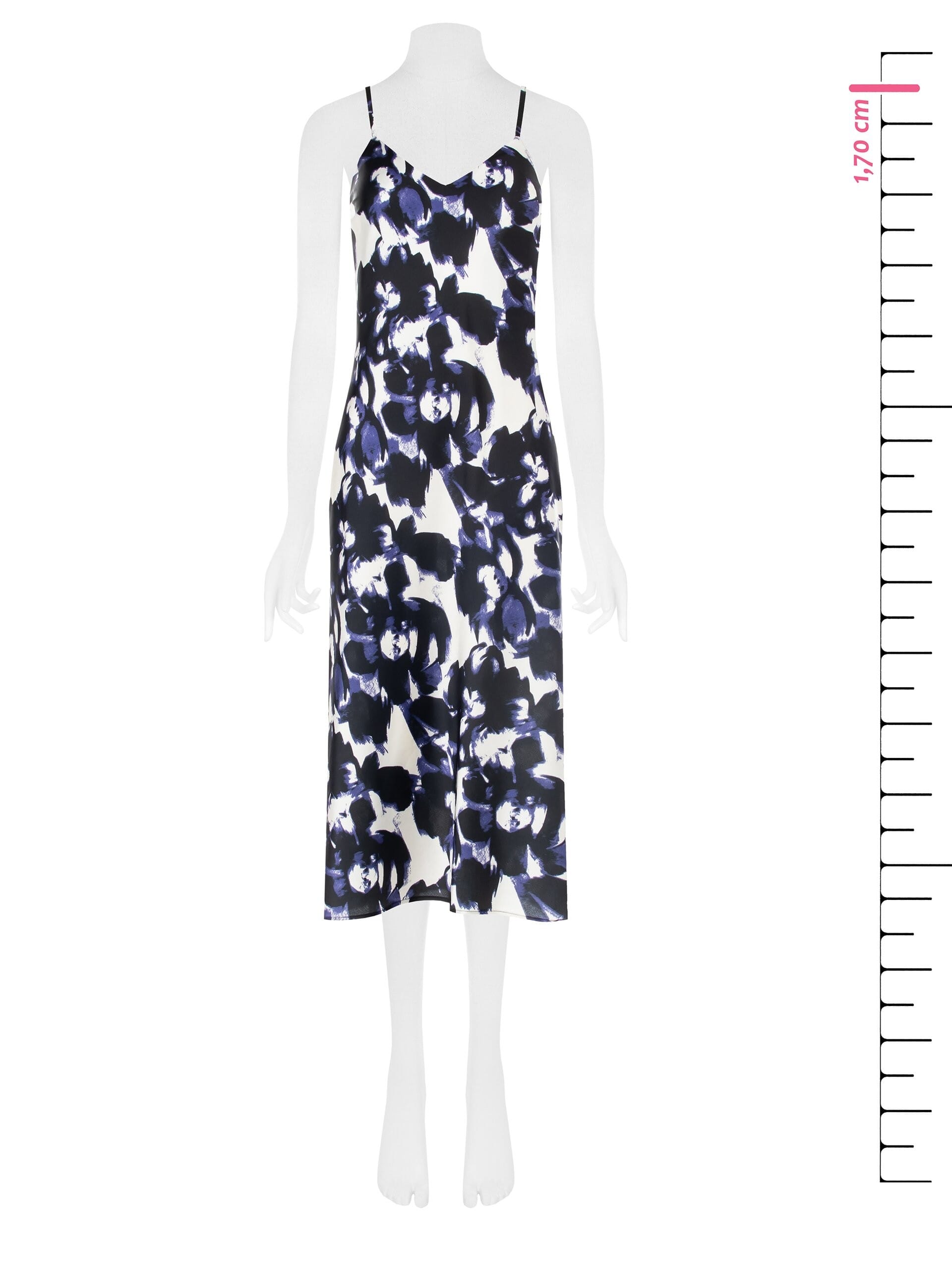 Abito Sottoveste In Raso Stampato Rinascimento