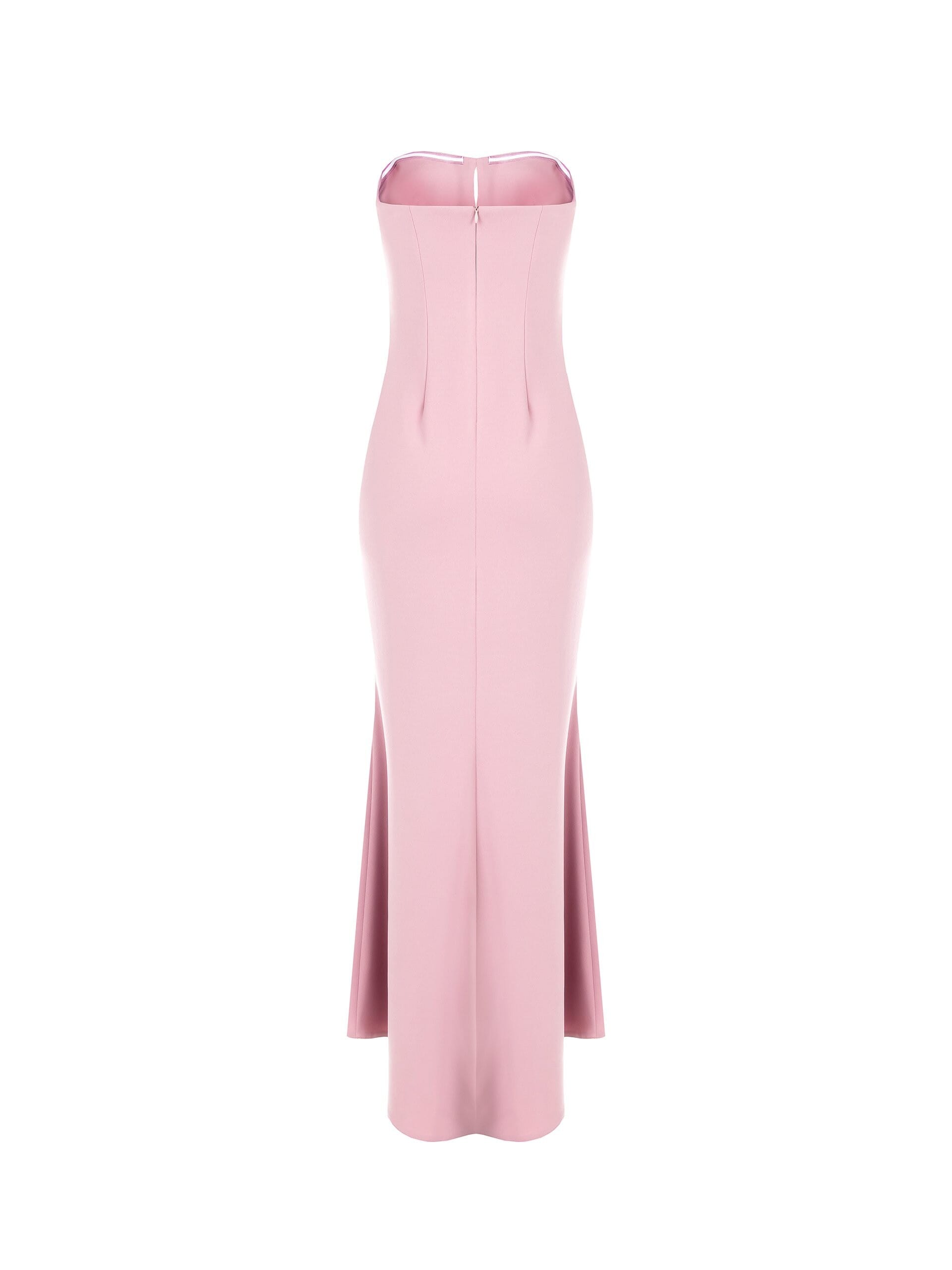 Abito Lungo A Sirena In Scuba Crepe Con Spilla Gioiello Rinascimento