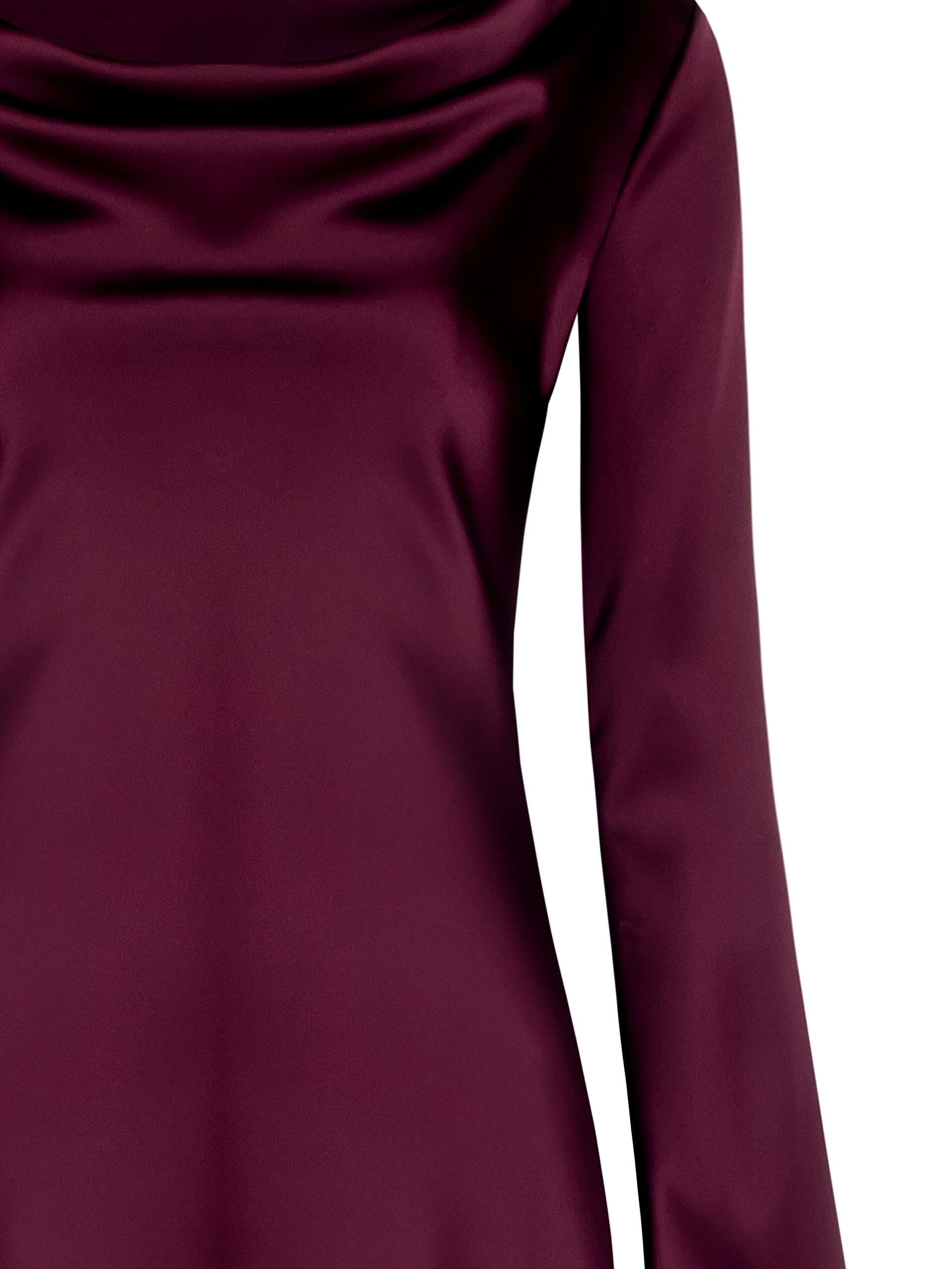 Abito Lungo Scivolato In Raso Con Maniche A 3/4 Rinascimento