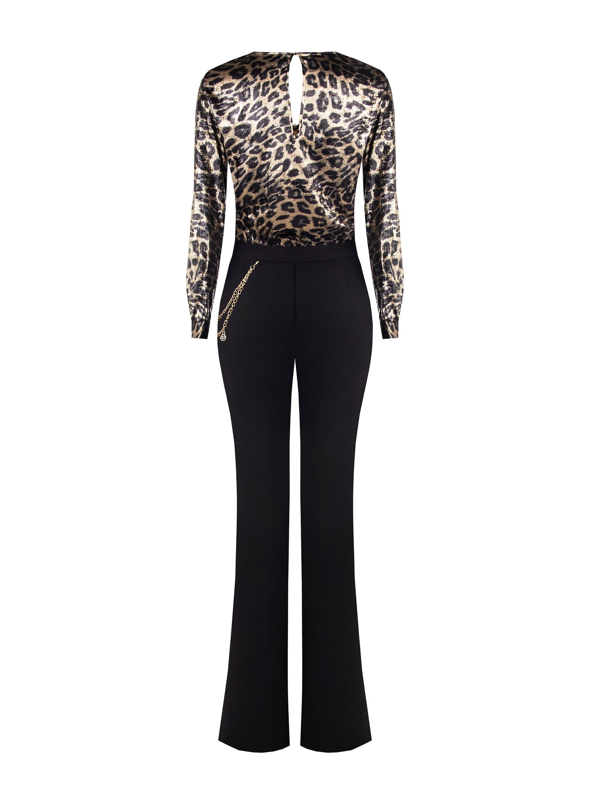 Tuta Intera Larga In Velluto Glitterato Con Doppio Scollo A V E Tasche Rinascimento