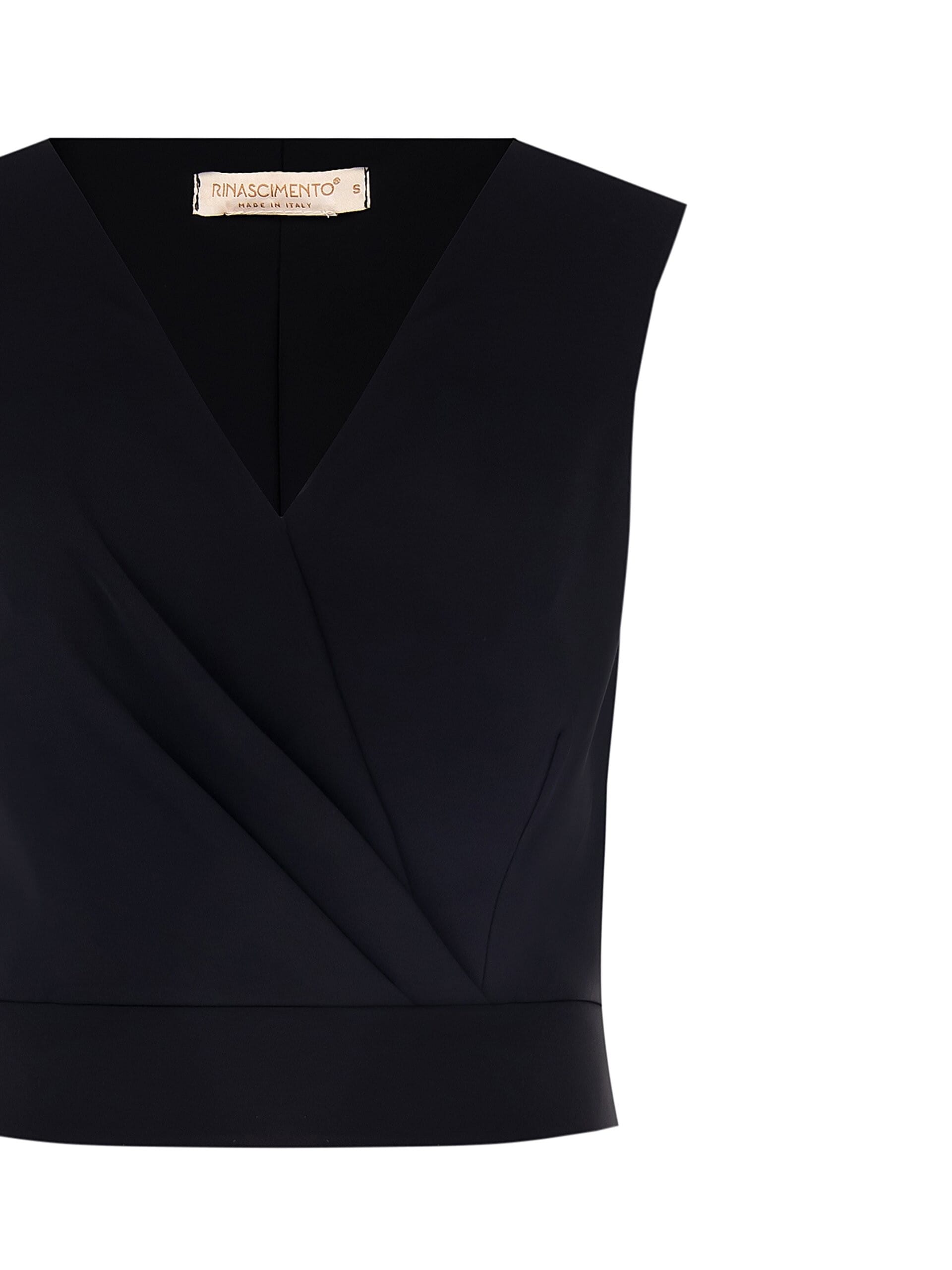 Top Corto In Tessuto Fluido Con Scollo A Incrocio Rinascimento