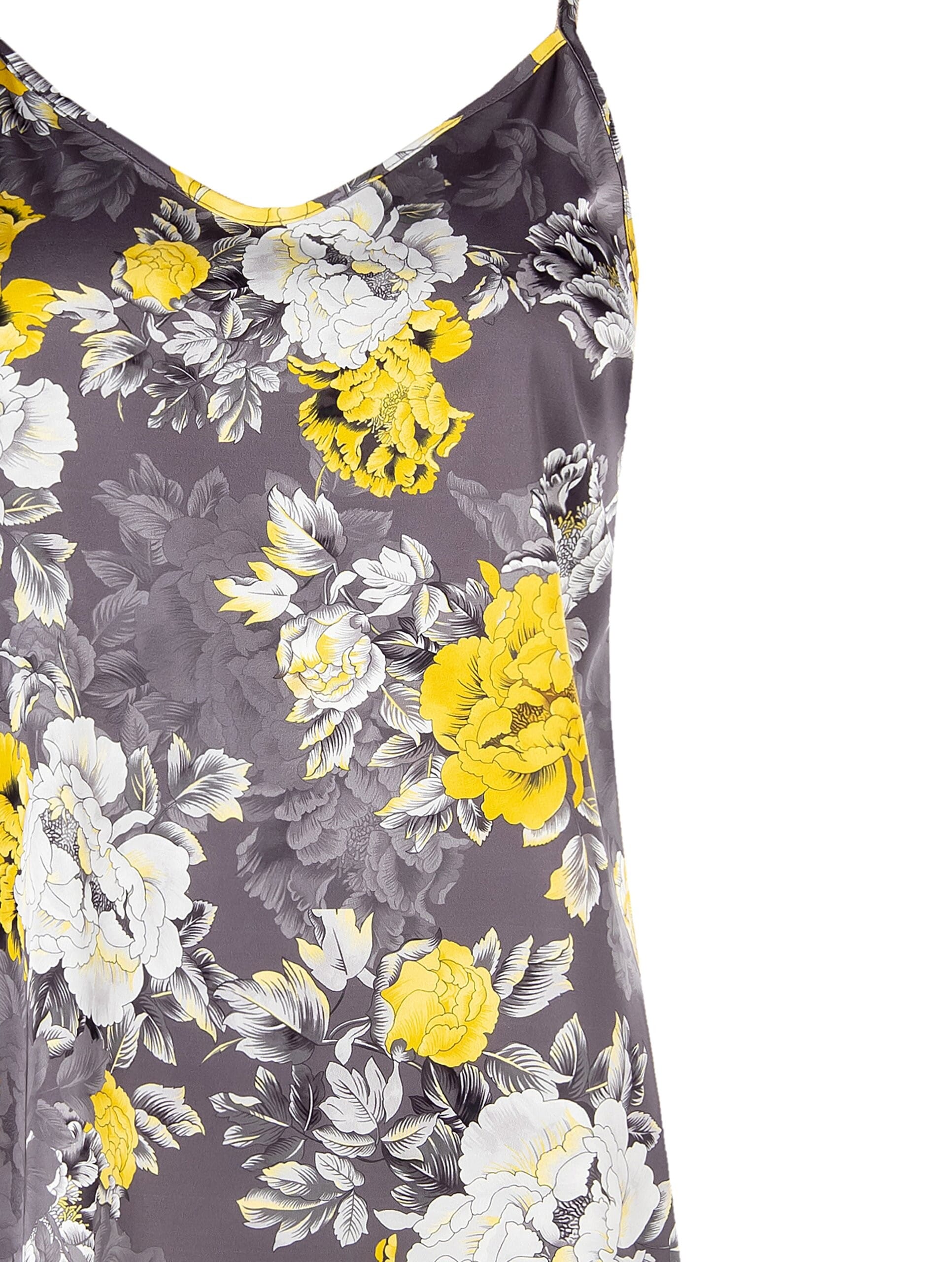 Top Sfiancato In Raso A Fiori Rinascimento