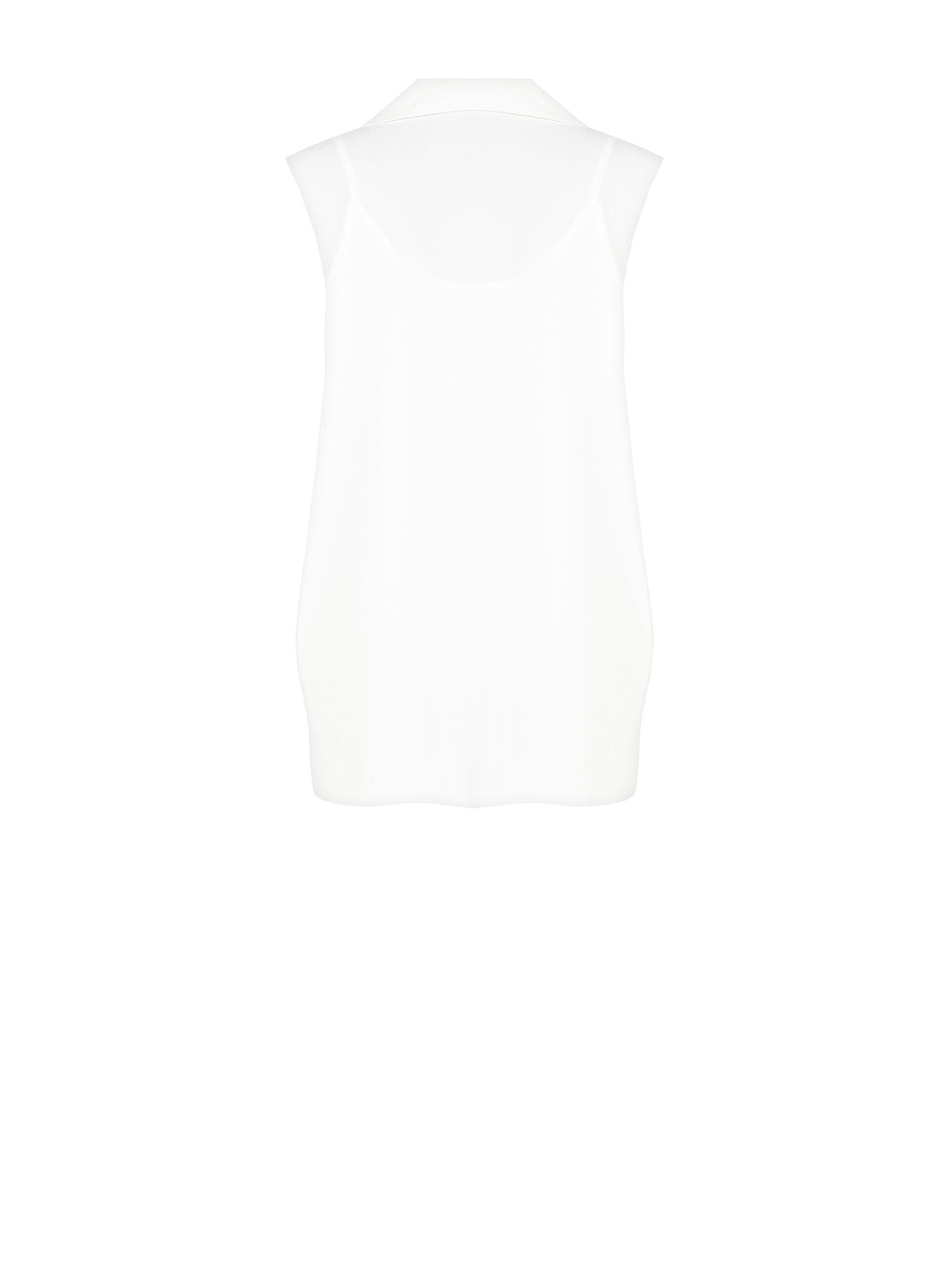 Top Ampio Asimmetrico In Raso Con Scollo Ad Anello E Canotta Integrata Rinascimento