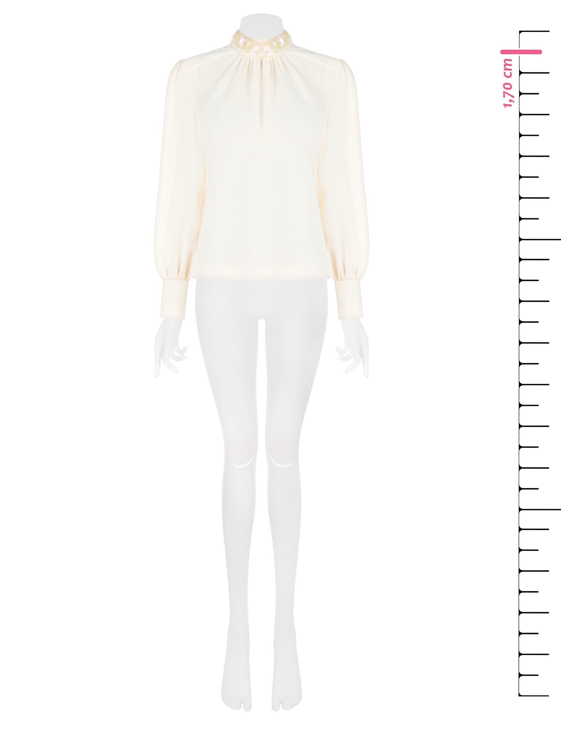 Chemisier large et fluide en satin opaque avec col couvert de paillettes Maxi Rinascimento