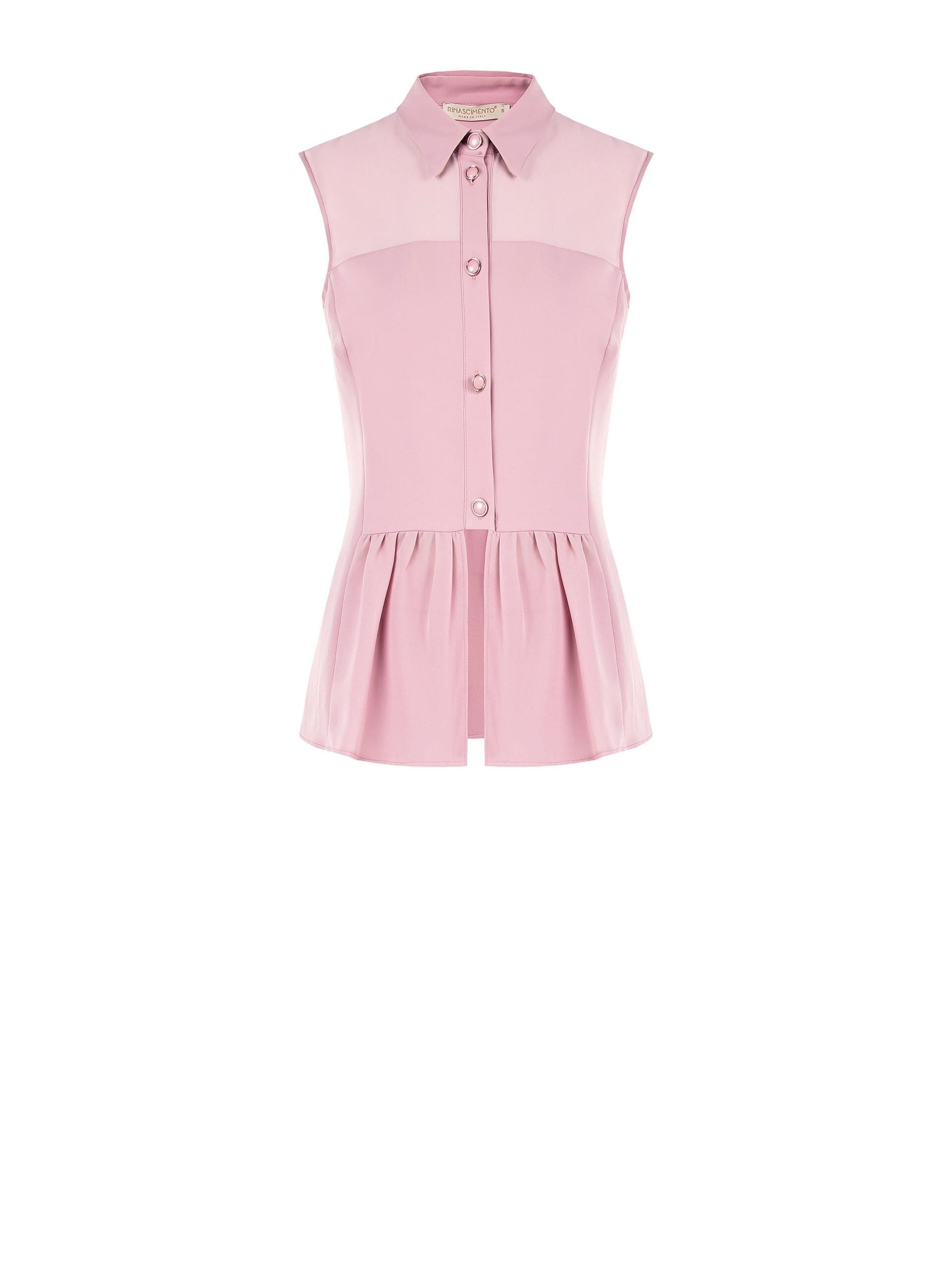 Blusa In Georgette Con Balza E Bottoni Gioiello Rinascimento