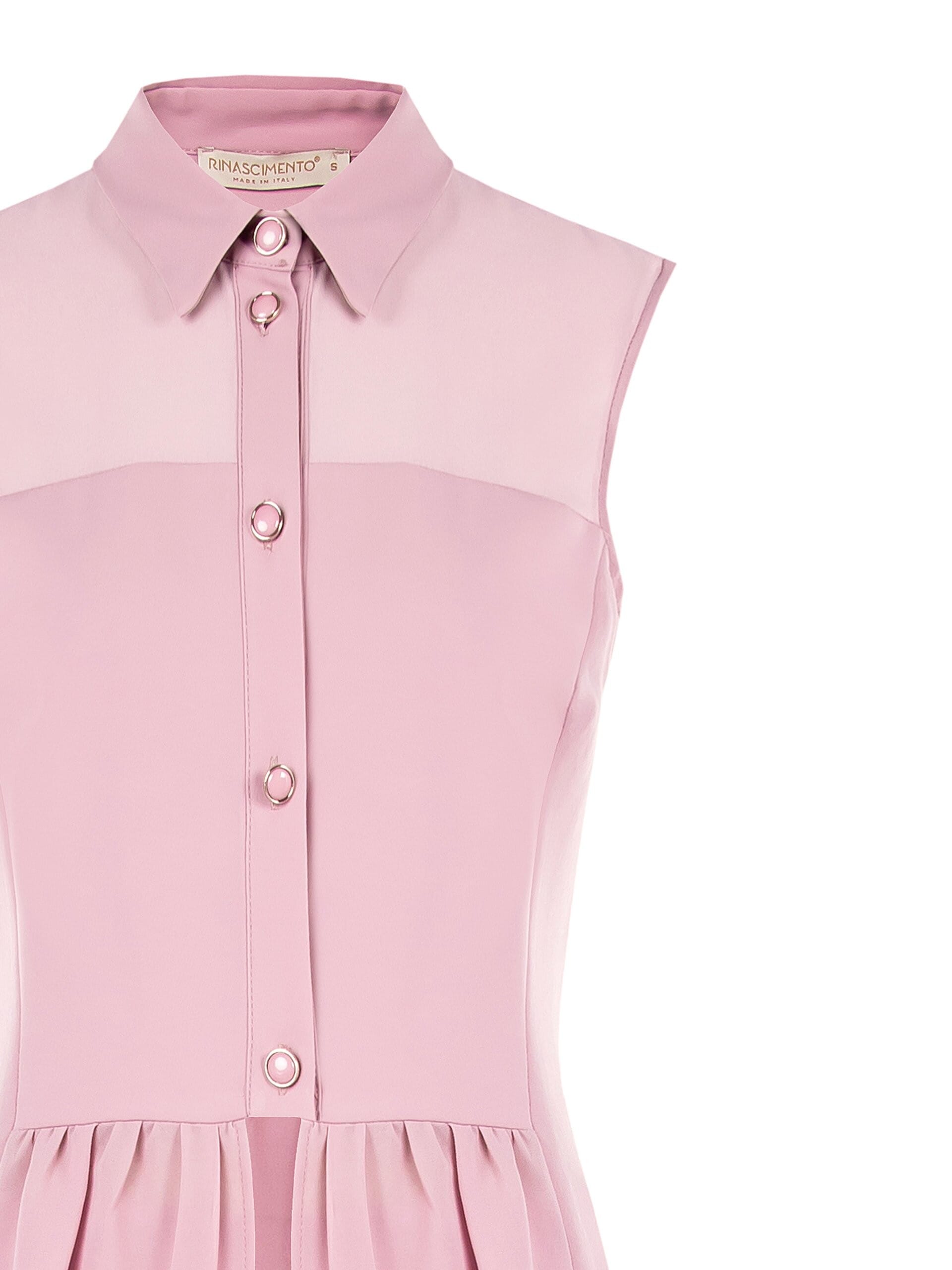 Blusa In Georgette Con Balza E Bottoni Gioiello Rinascimento