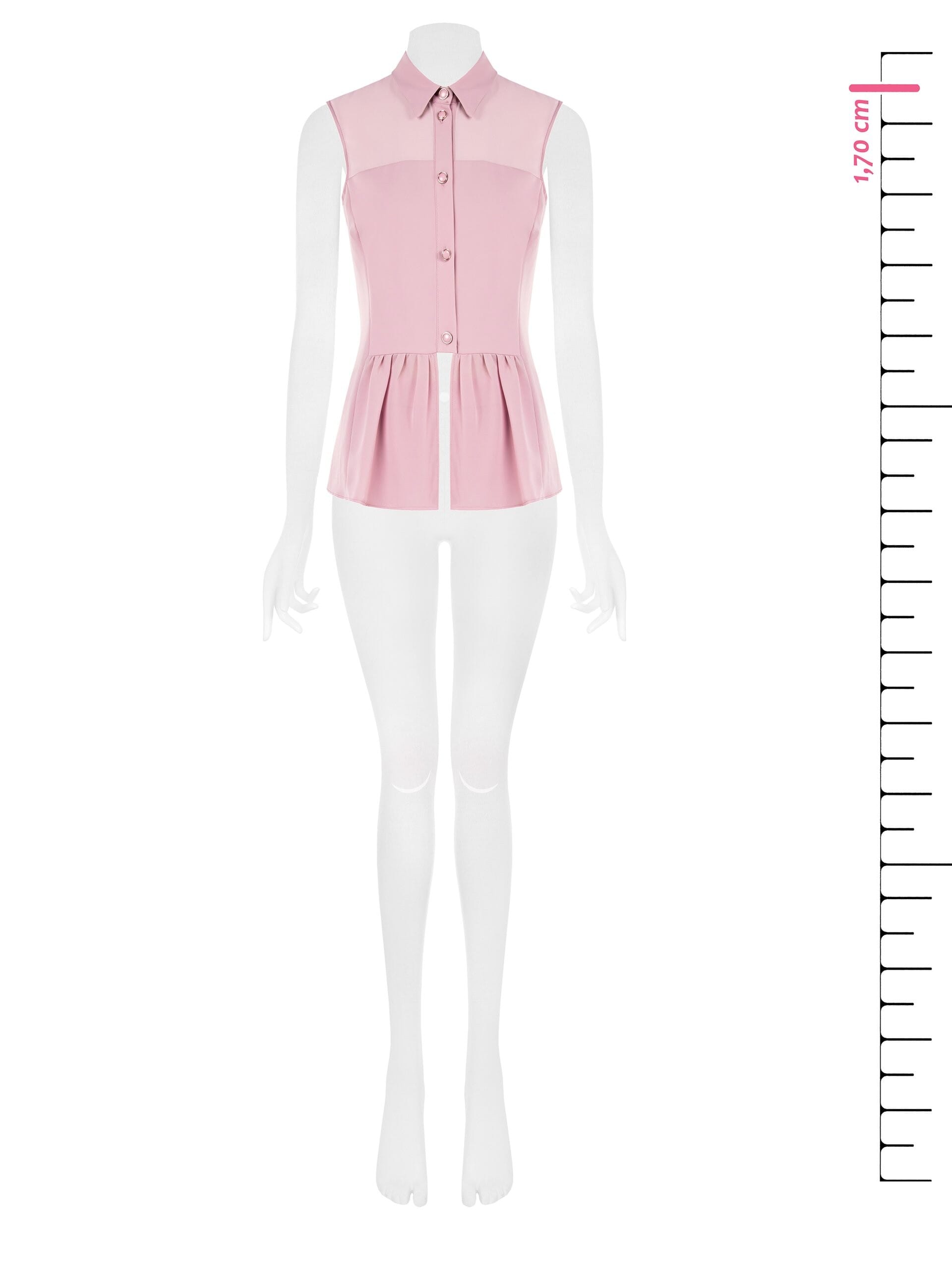 Blusa In Georgette Con Balza E Bottoni Gioiello Rinascimento