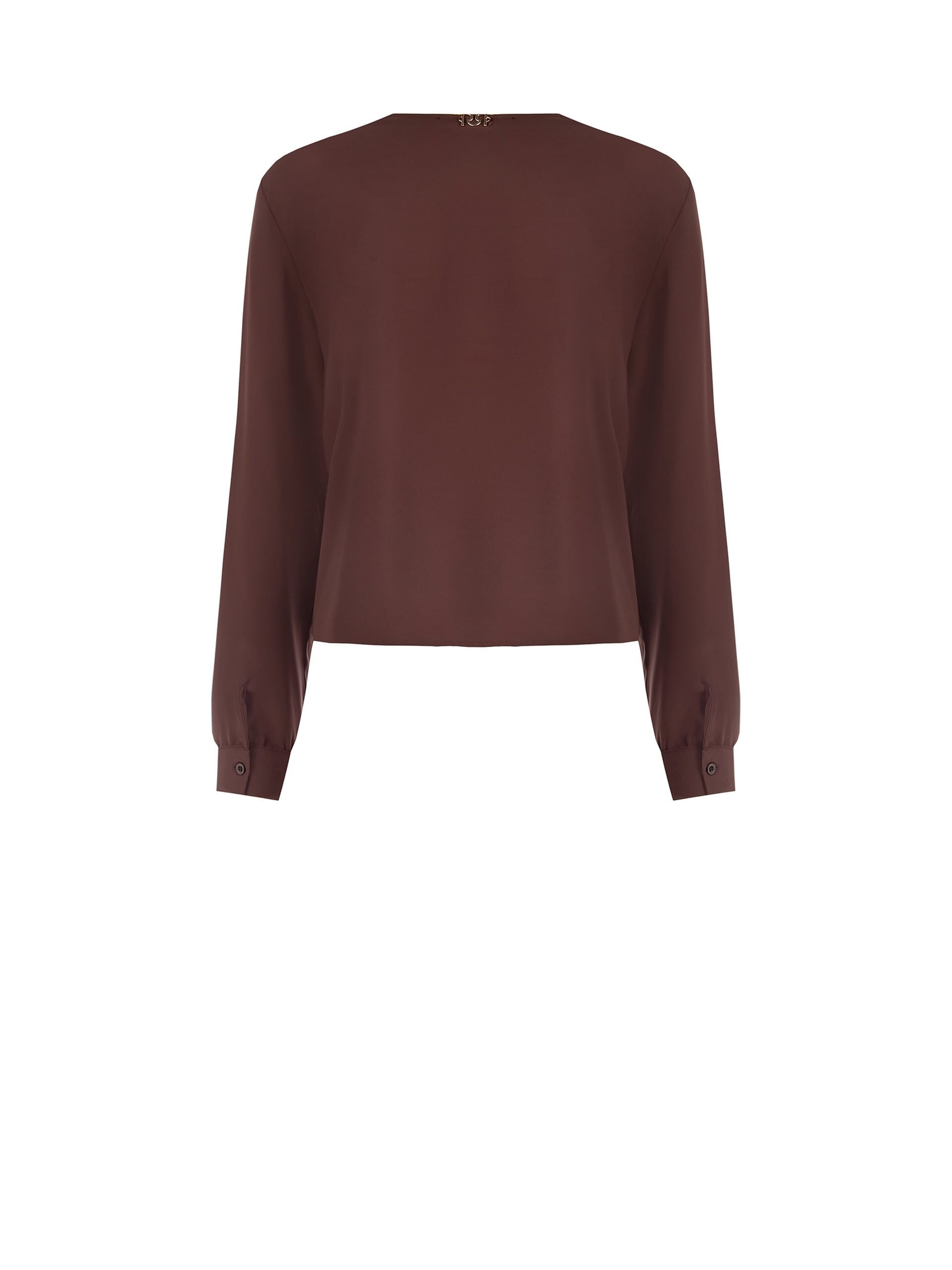 Blusa Ampia E Fluida In Raso Con Scollo A V Rinascimento