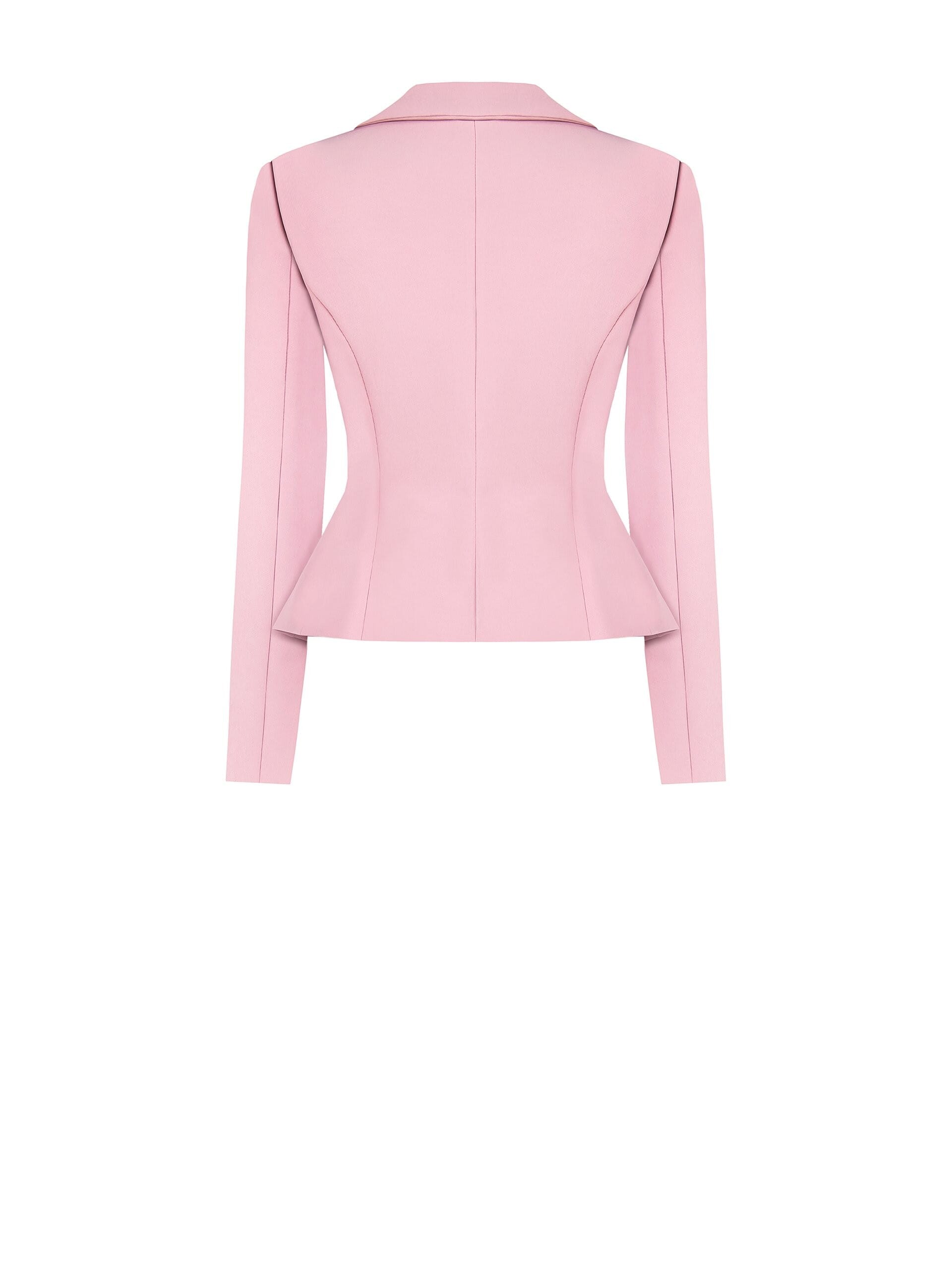 Giacca Blazer Corta Sfiancata Doppiopetto In Tessuto Tecnico Rinascimento