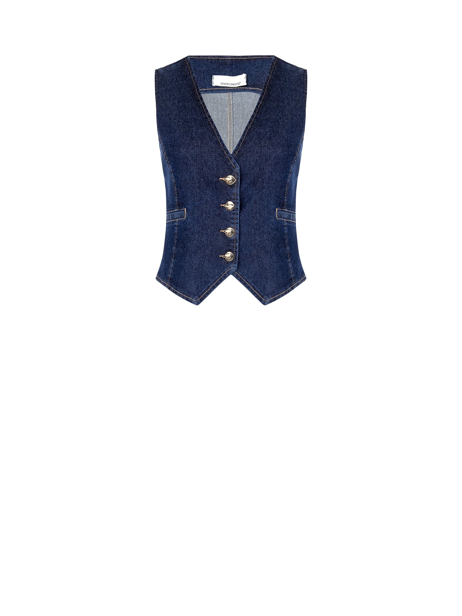 Gilet en denim extensible Rinascimento