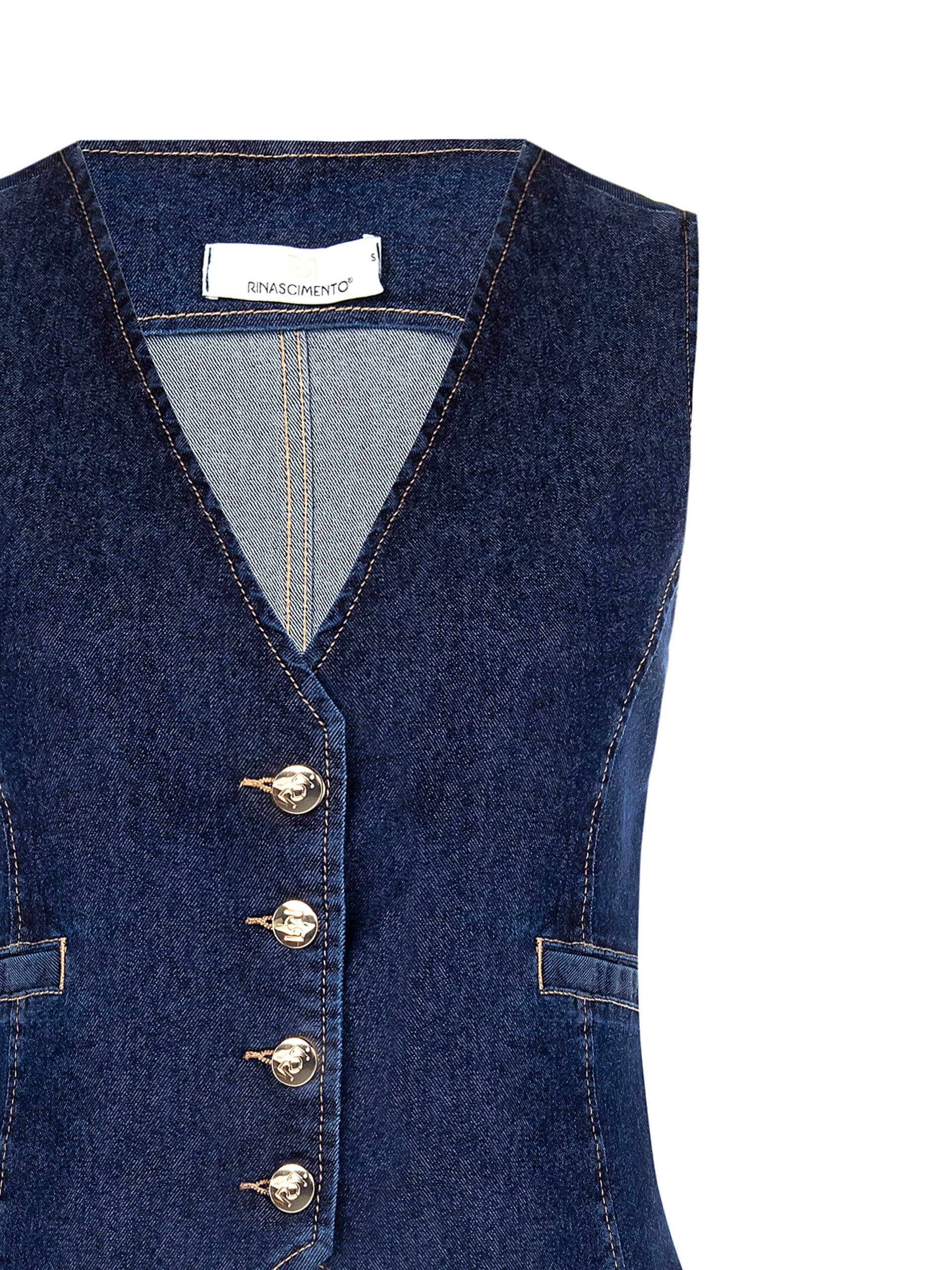Gilet en denim extensible Rinascimento