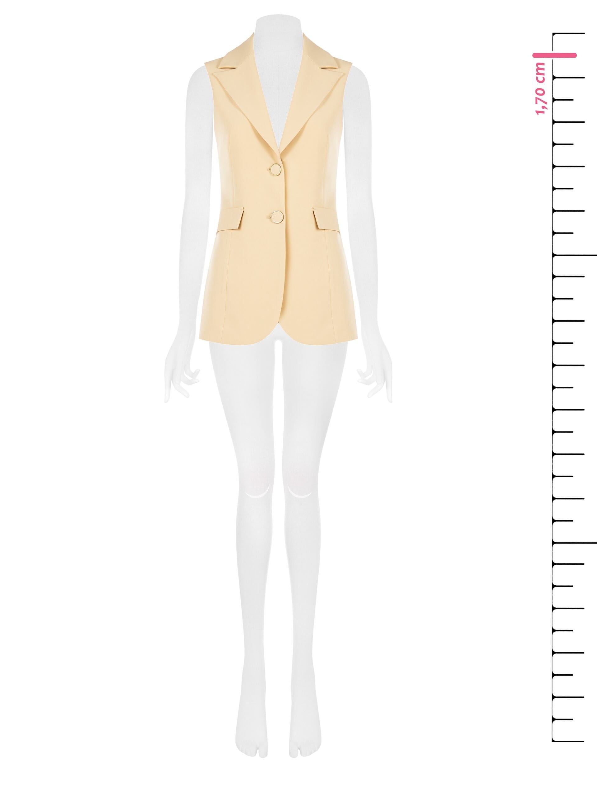 Rinascimento Technical Fabric Long Cut Fitted Waistcoat (gilet ajusté à coupe longue)