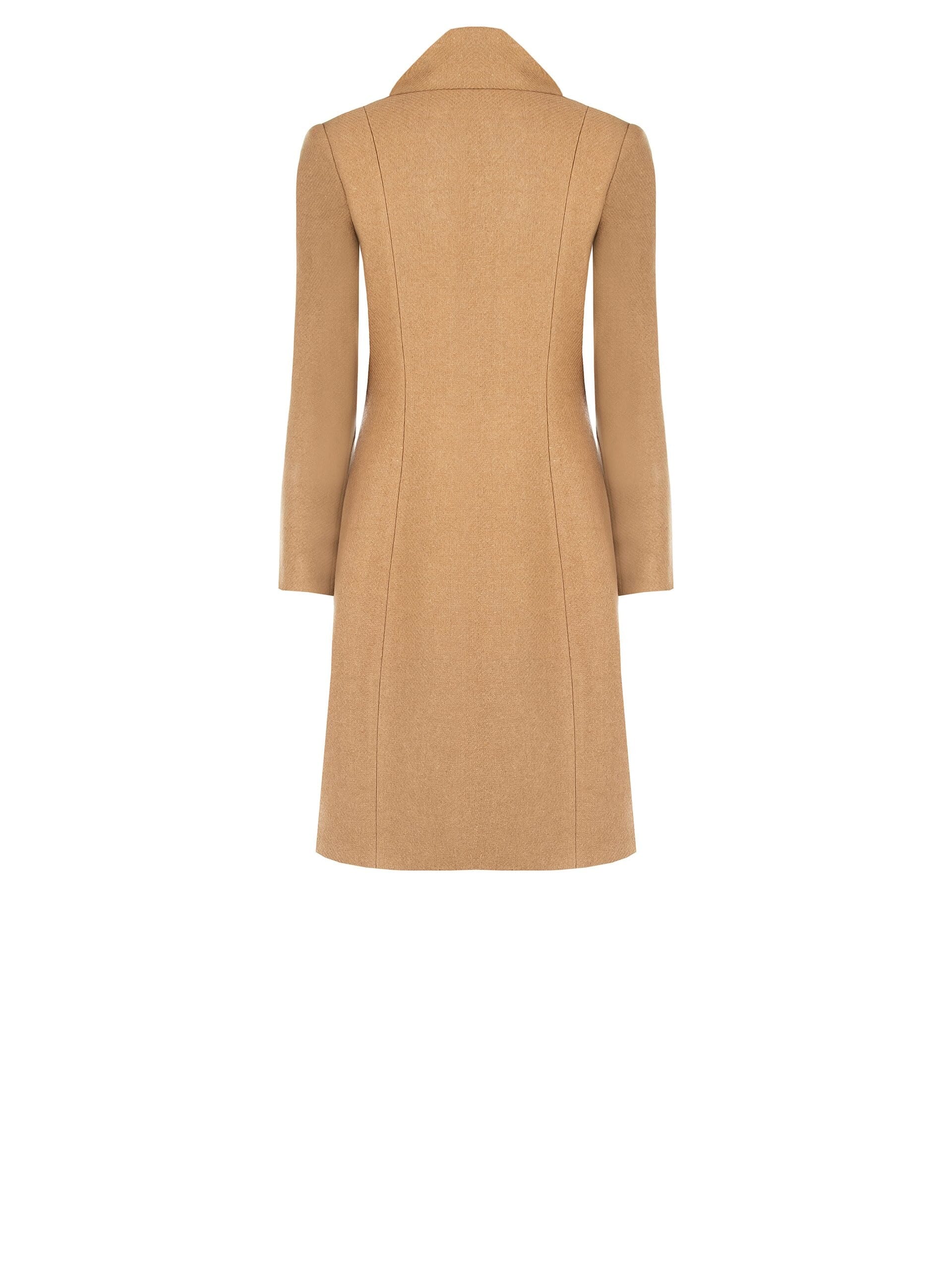 Cappotto Lungo Beige Con Sciarpa Integrata Rinascimento