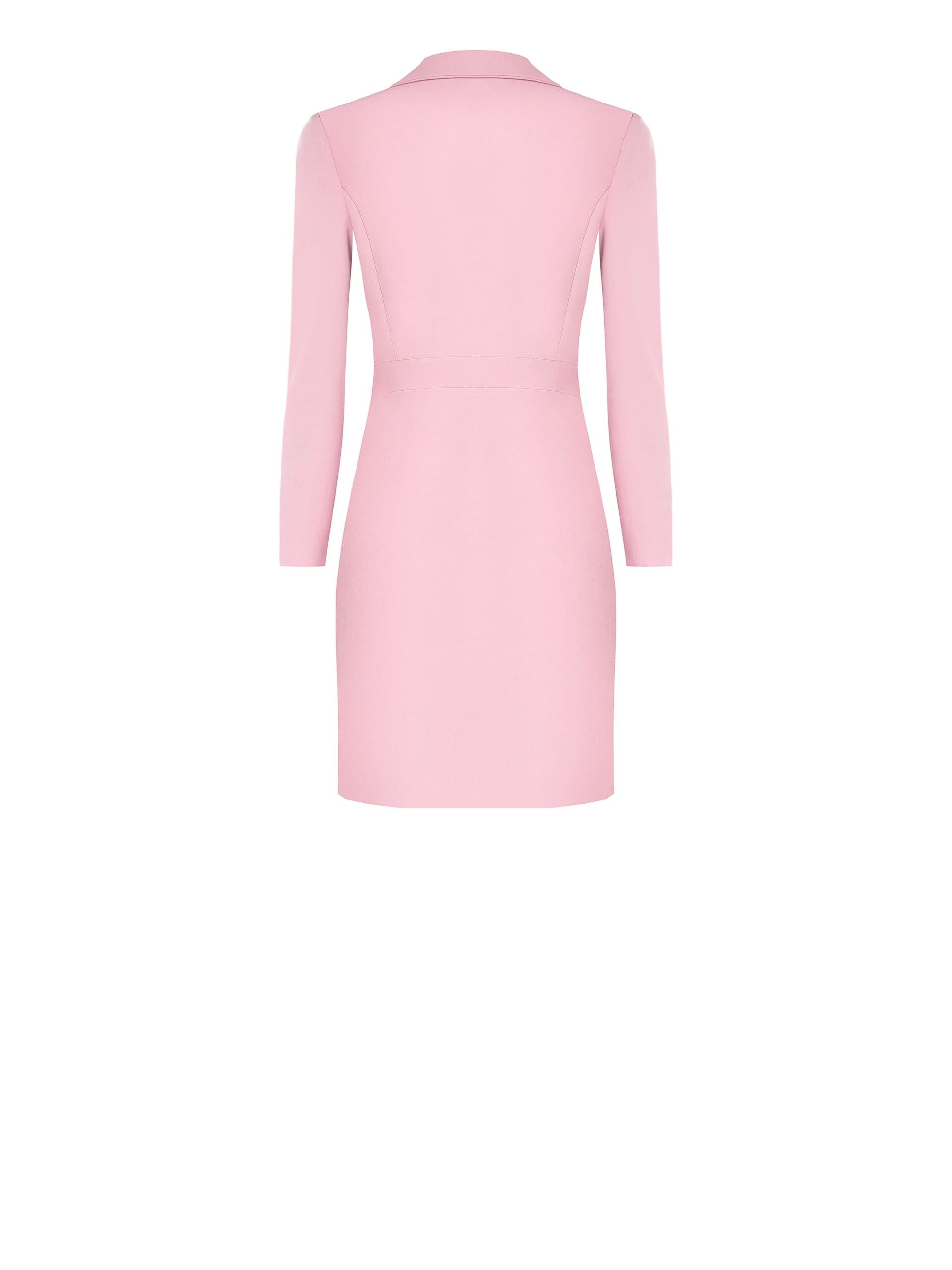 Giacca Blazer Lungo Effetto Cappotto In Tessuto Tecnico Con Fibbia Rinascimento