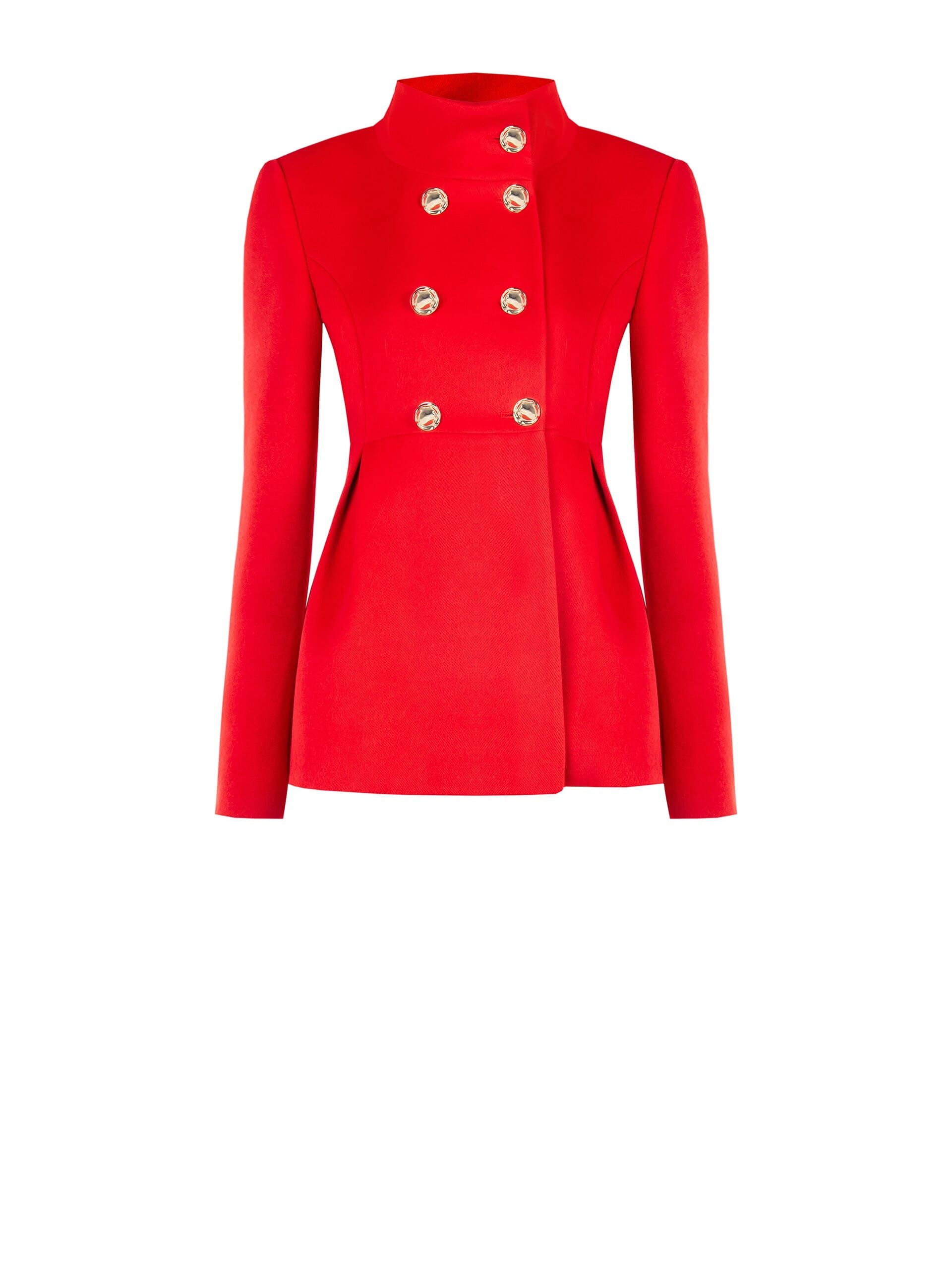 Manteau court structuré avec épaulettes et poches latérales Rinascimento